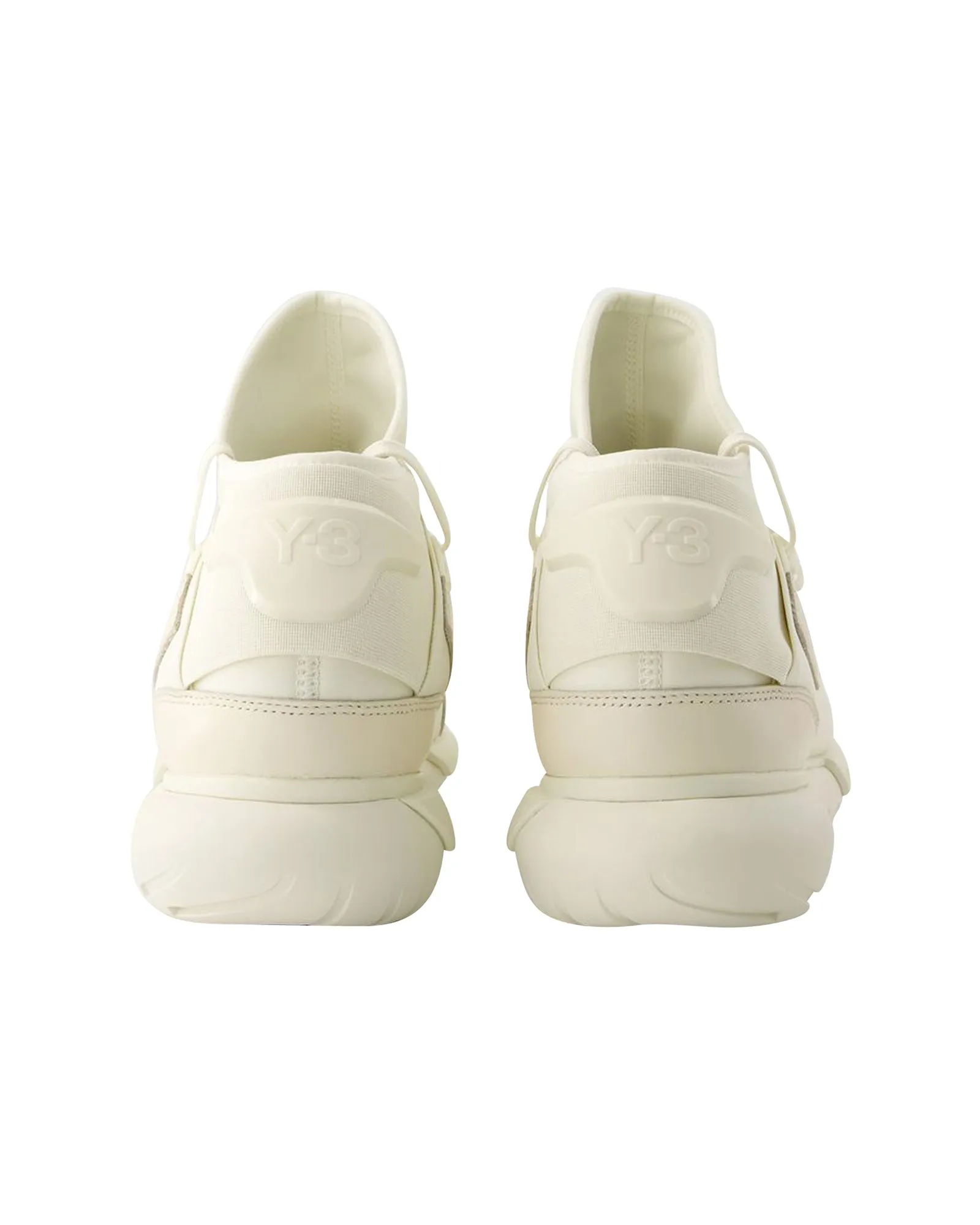 Qasa Sneakers - Y-3 - Leather - Beige/Blanc