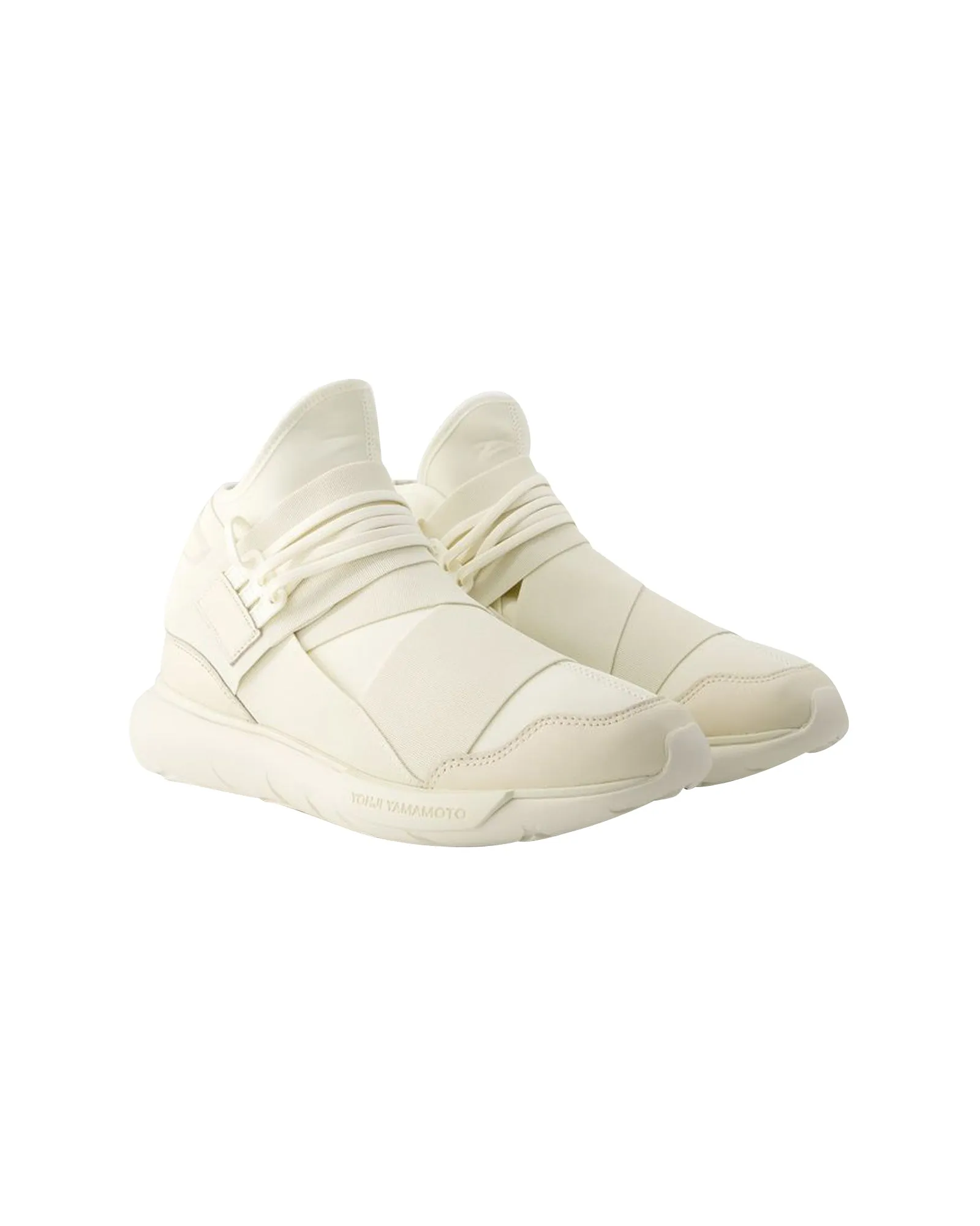 Qasa Sneakers - Y-3 - Leather - Beige/Blanc