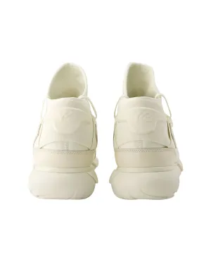 Qasa Sneakers - Y-3 - Leather - Beige/Blanc