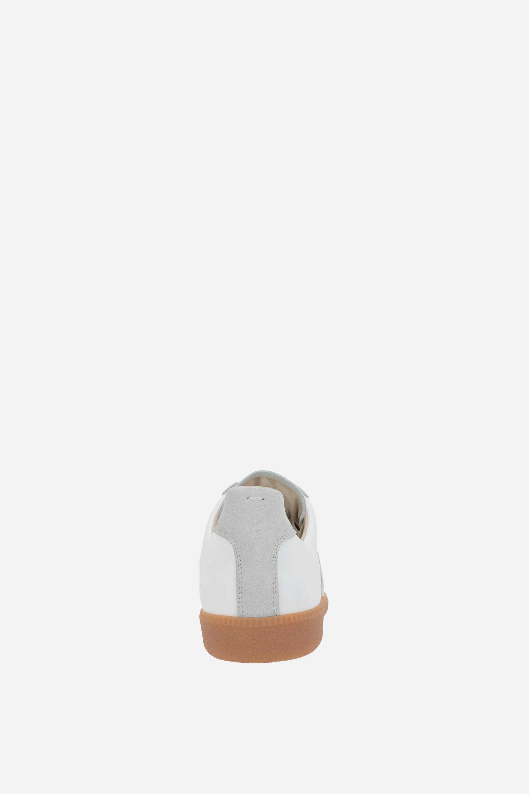 Replica smooth leather and suede sneakers