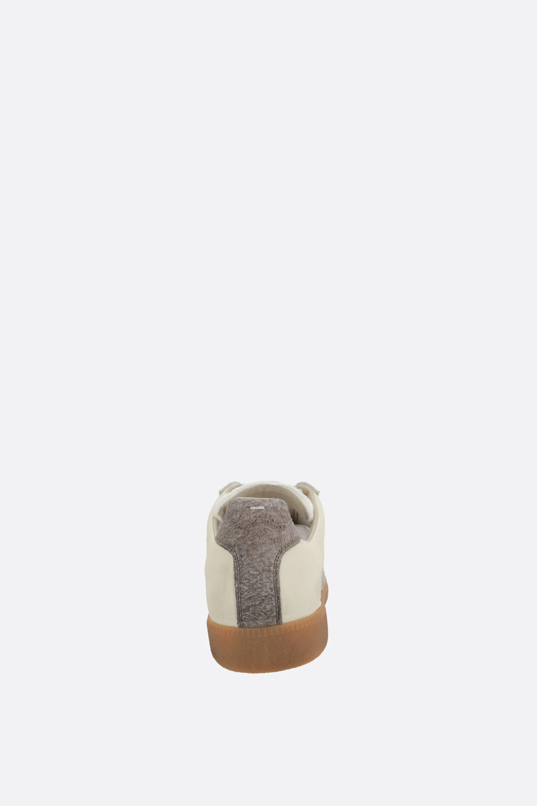 Replica sneakers in nylon and suede