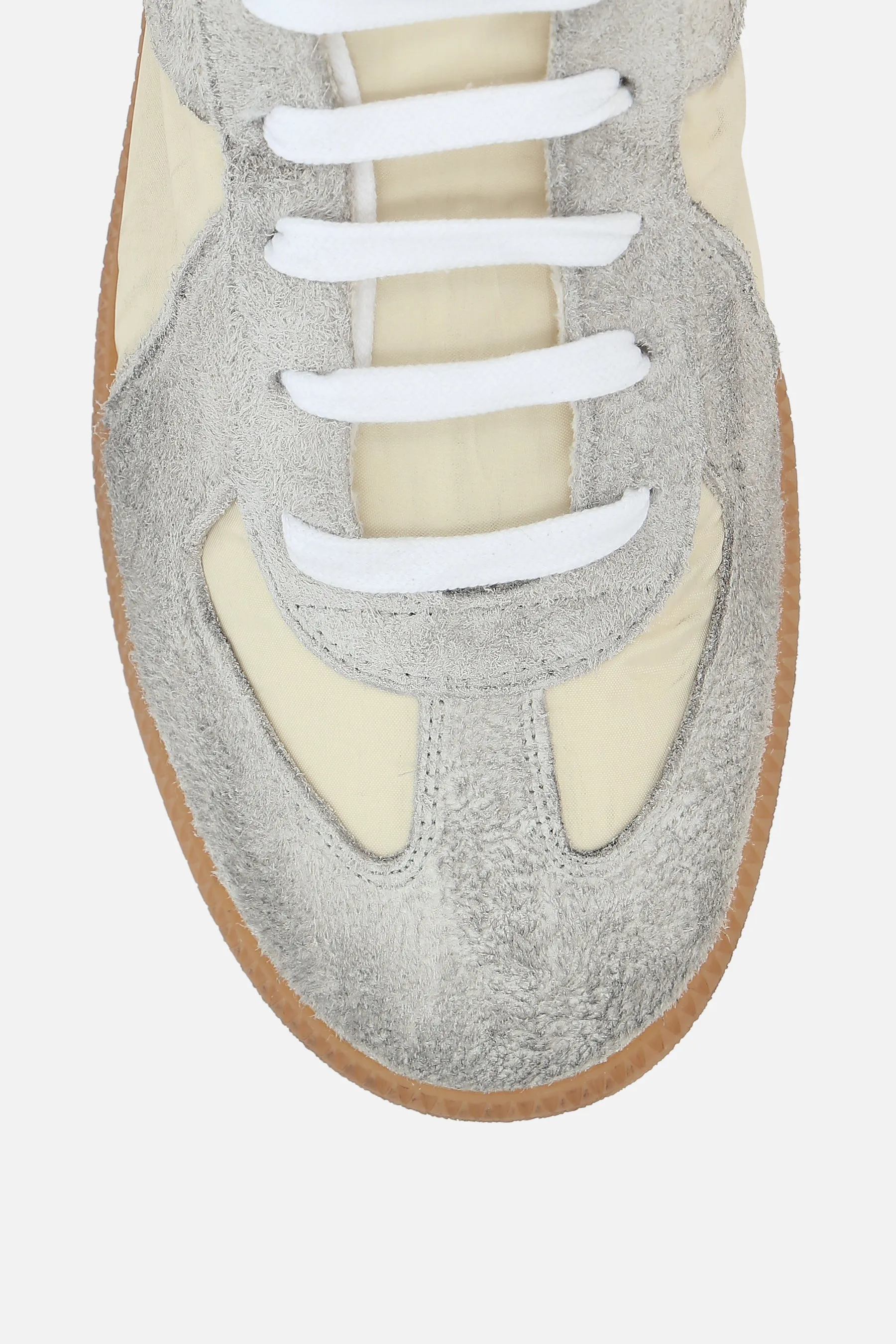Replica sneakers in nylon and suede