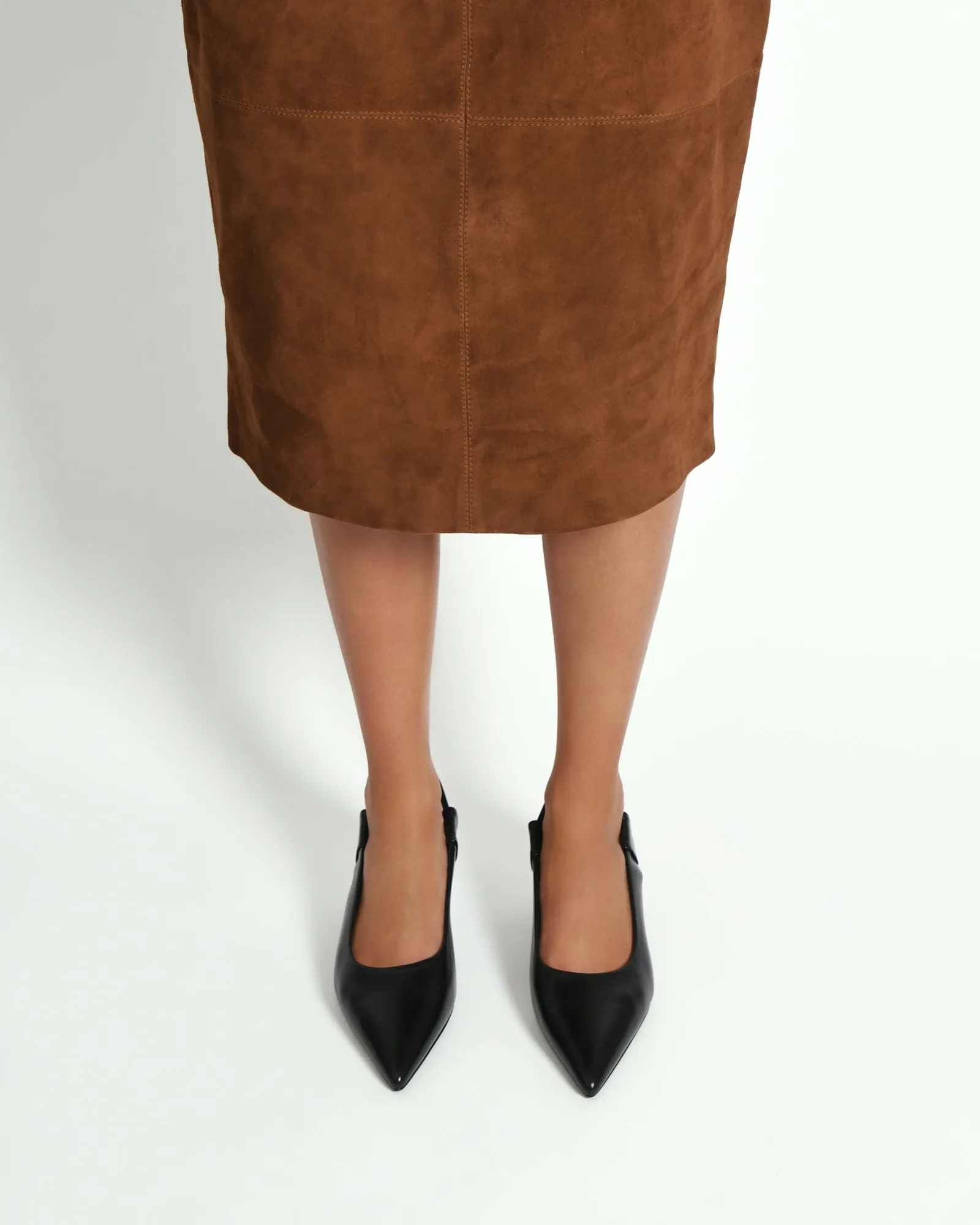 ROSA LOW HEELS BLACK LEATHER