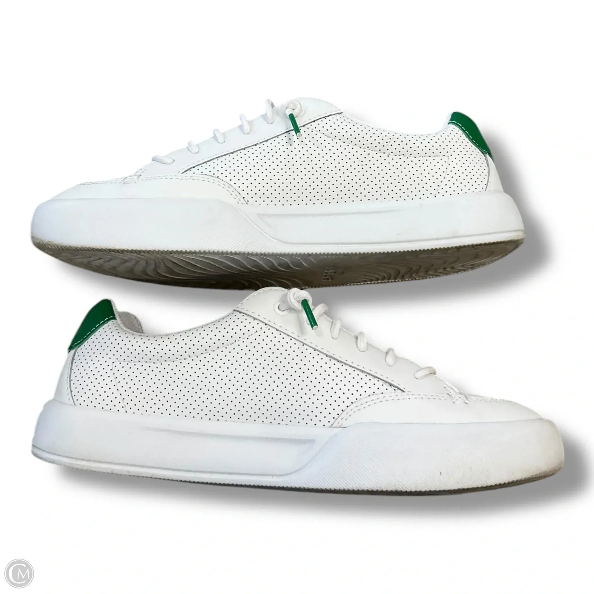 Shoes Sneakers By Sperry In Green & White, Size: 9.5