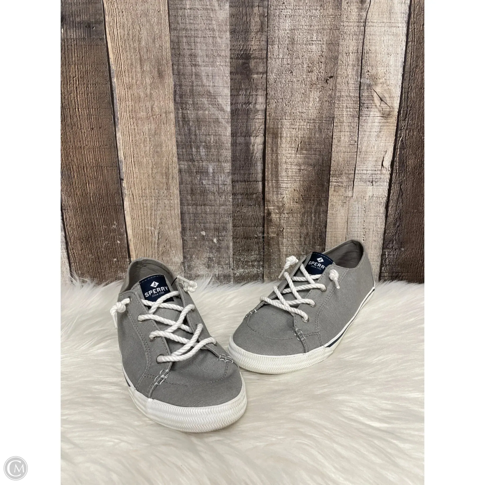 Shoes Sneakers By Sperry In Grey, Size: 8