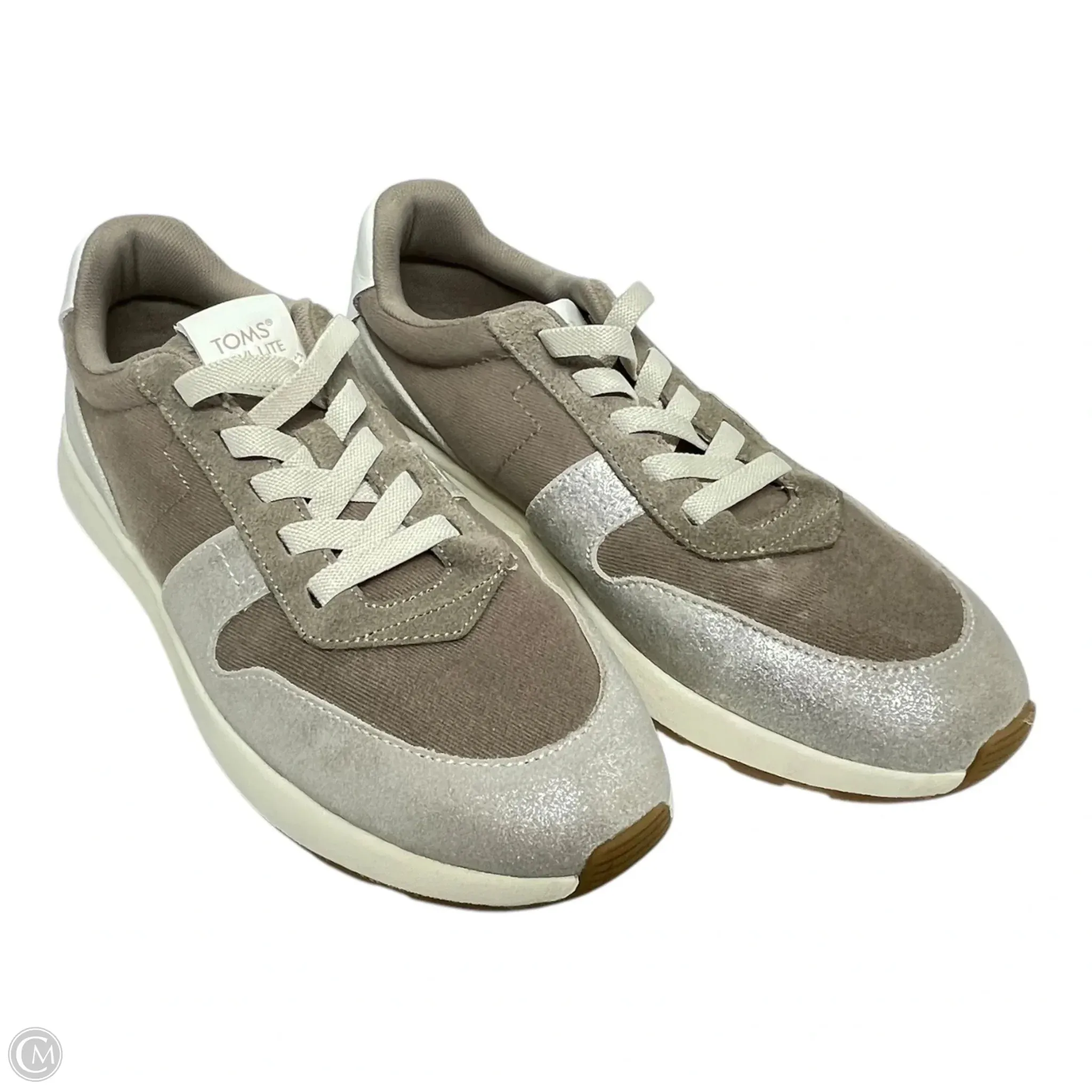 Shoes Sneakers By Toms In Brown & White, Size: 8