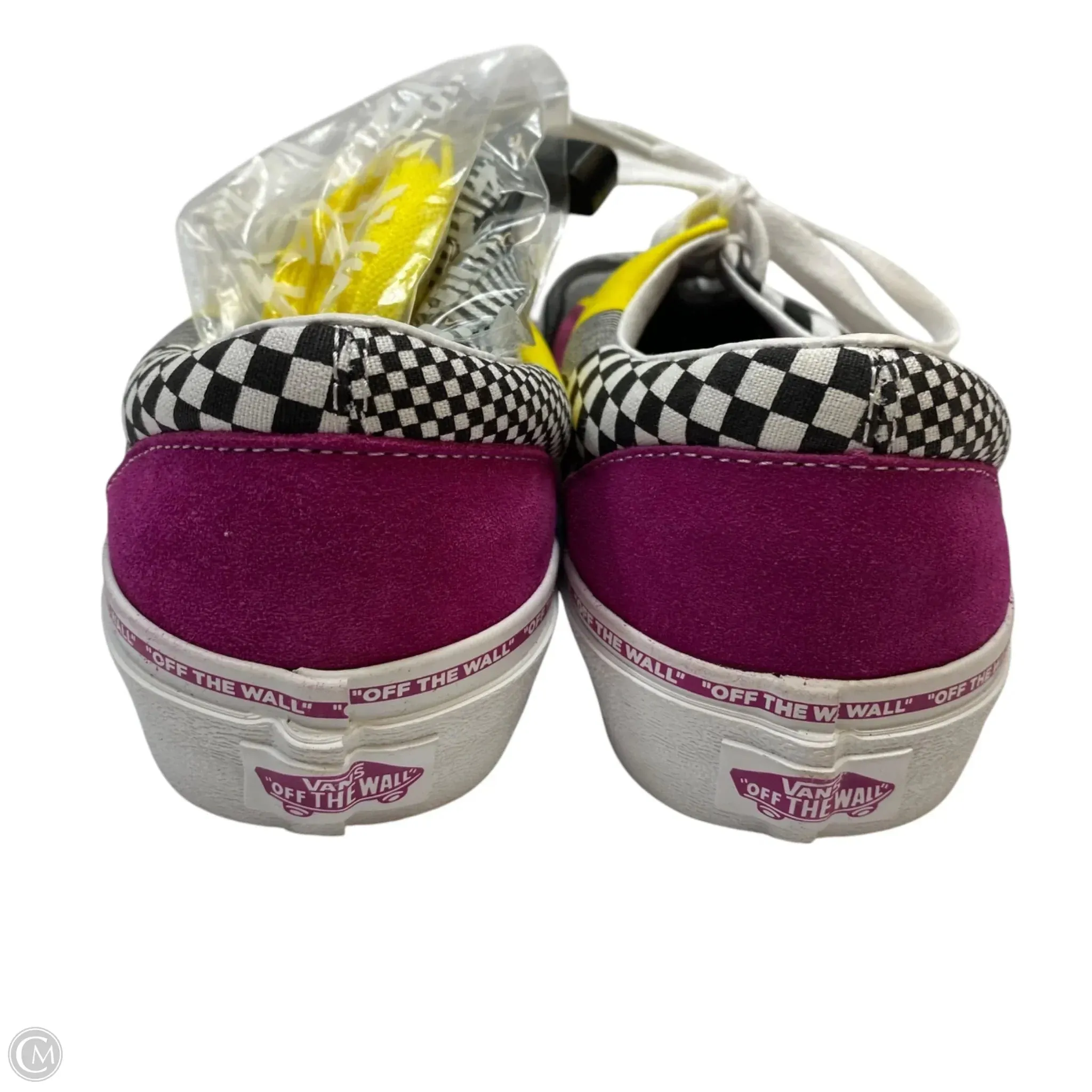 Shoes Sneakers By Vans In Black & Yellow, Size: 9.5