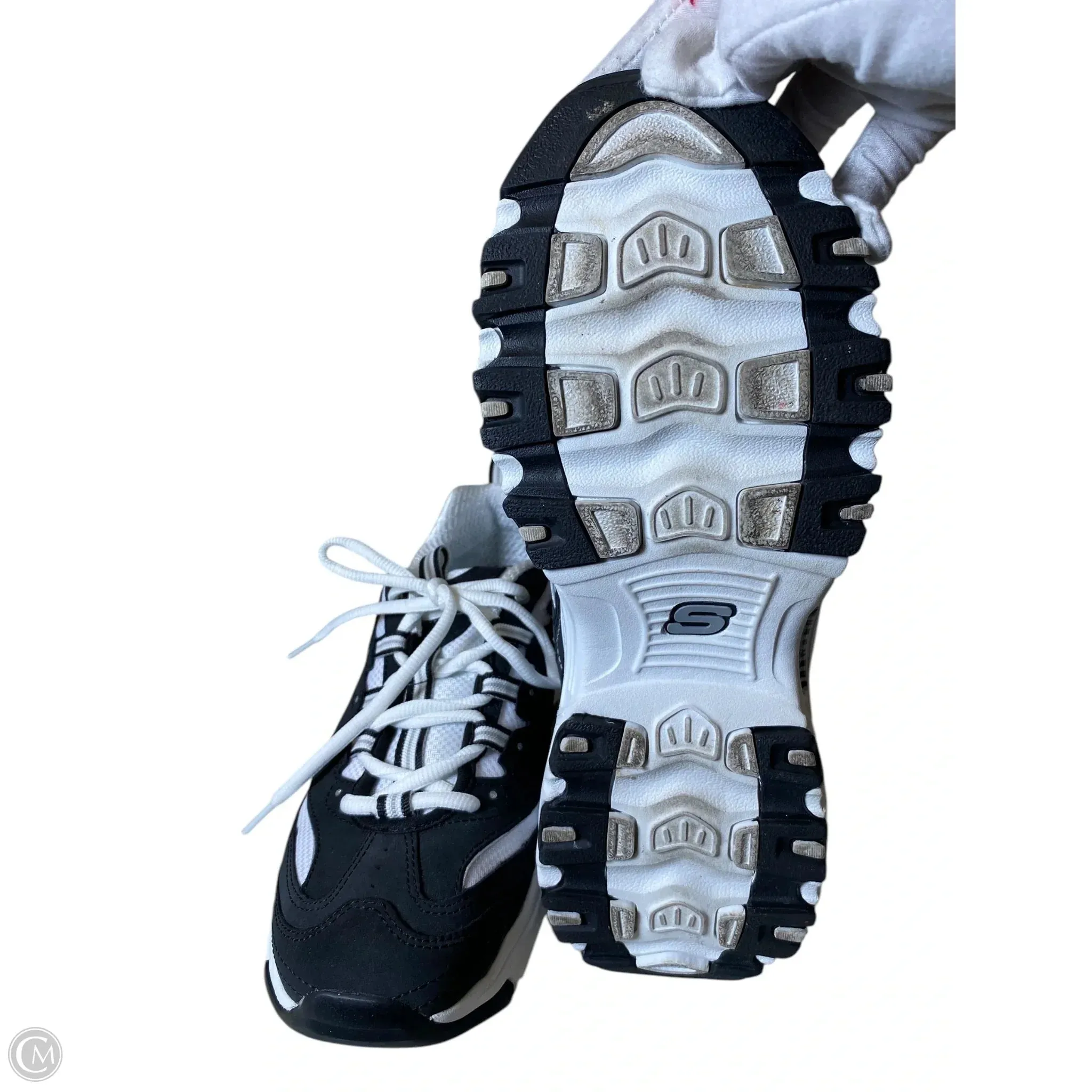 Shoes Sneakers Platform By Skechers In Black & White, Size: 10