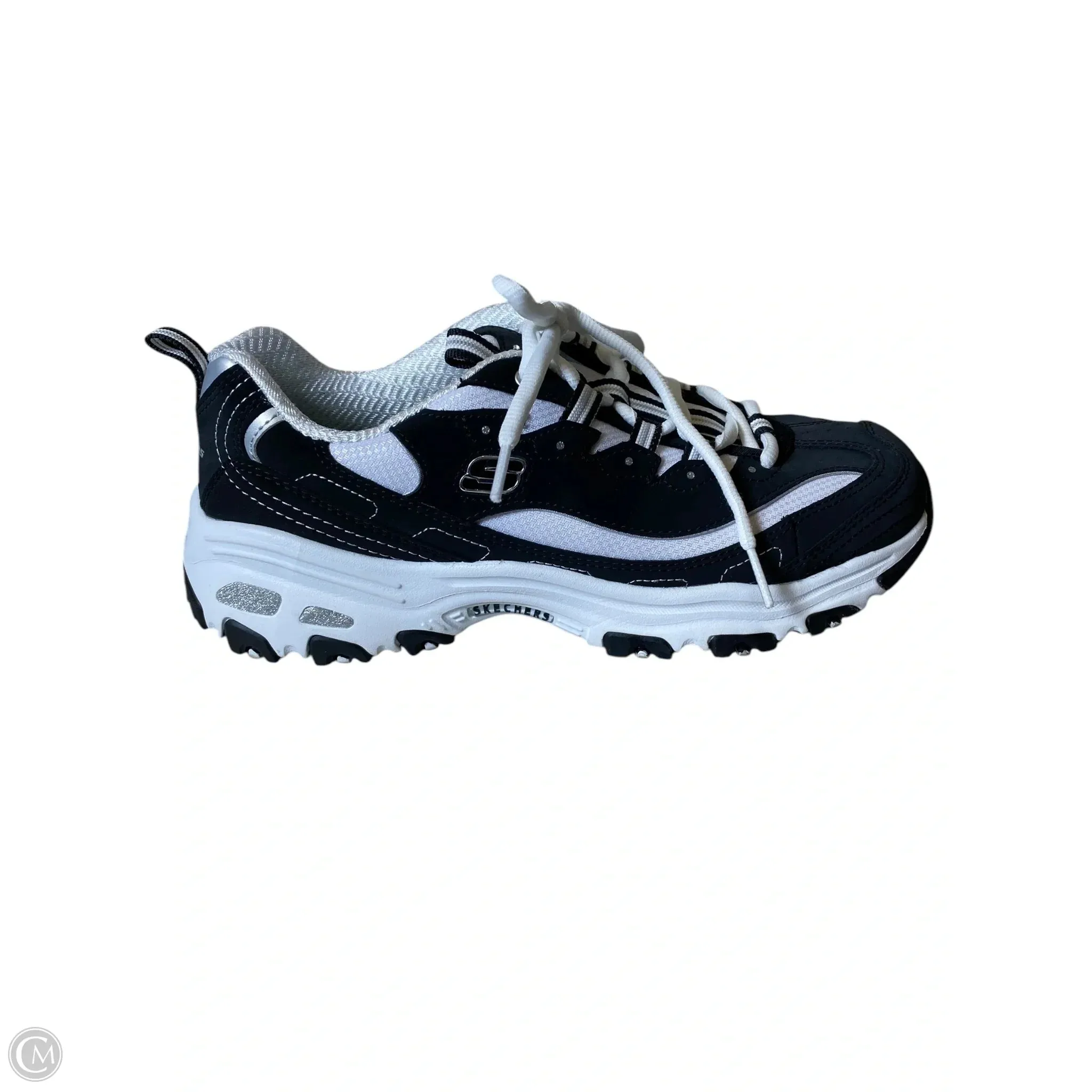 Shoes Sneakers Platform By Skechers In Black & White, Size: 10