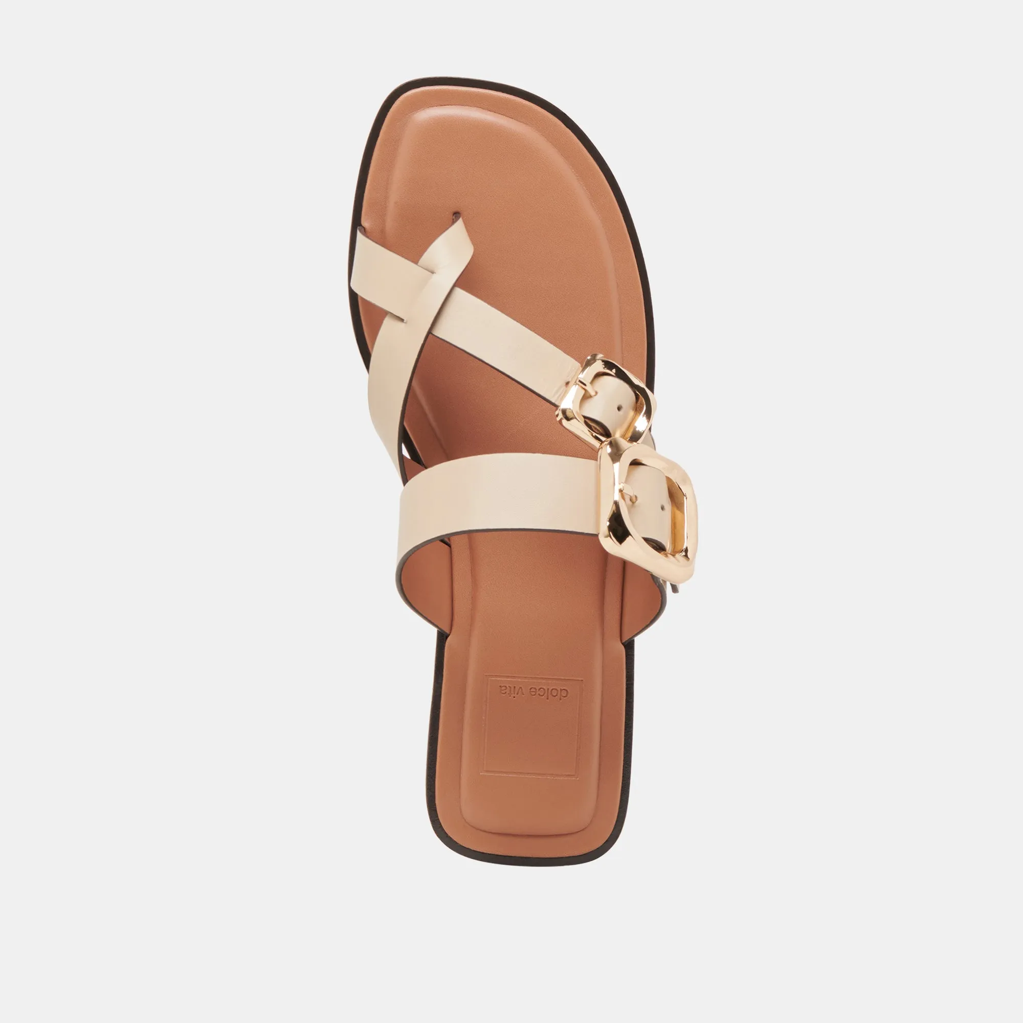 SHORE SANDALS IVORY LEATHER