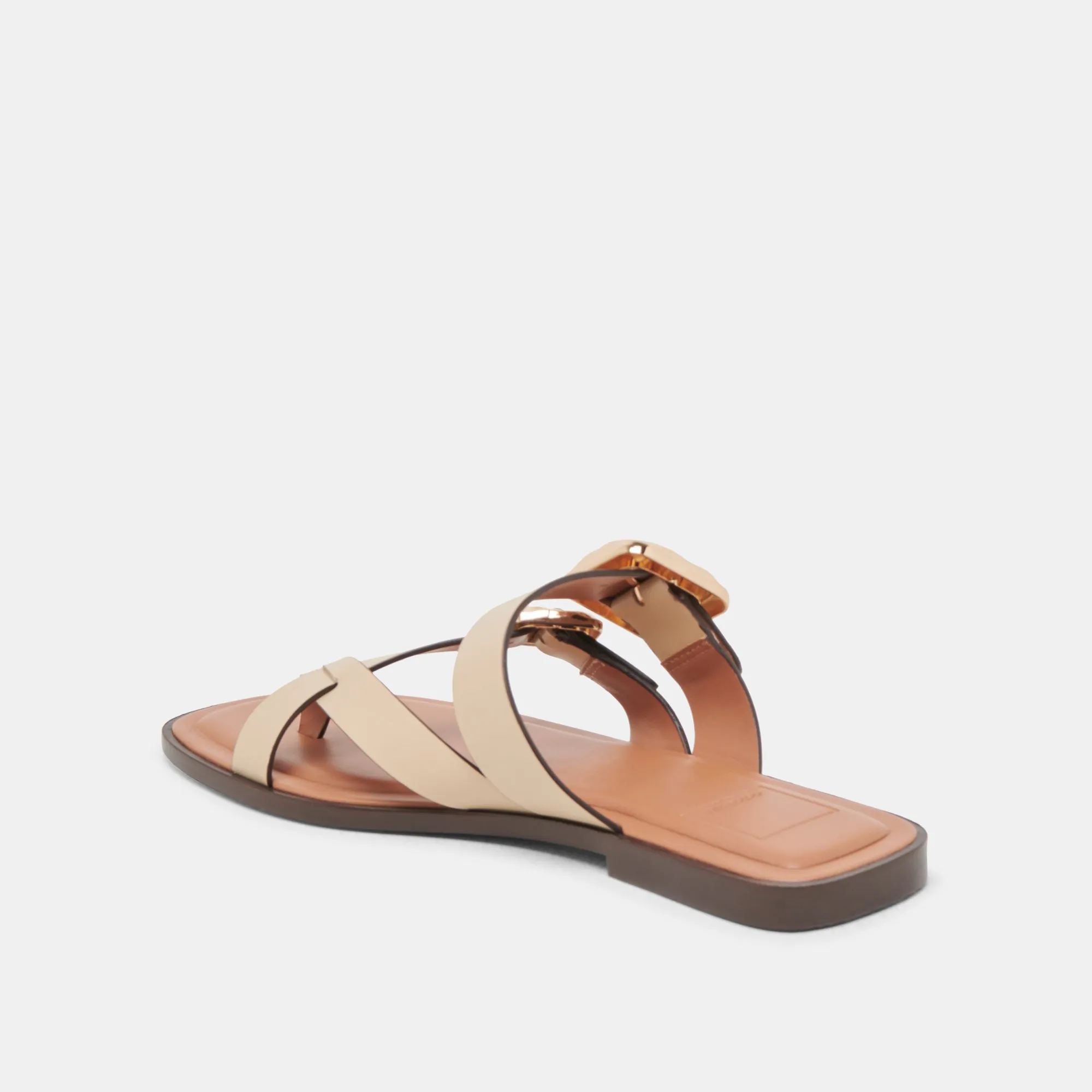 SHORE SANDALS IVORY LEATHER