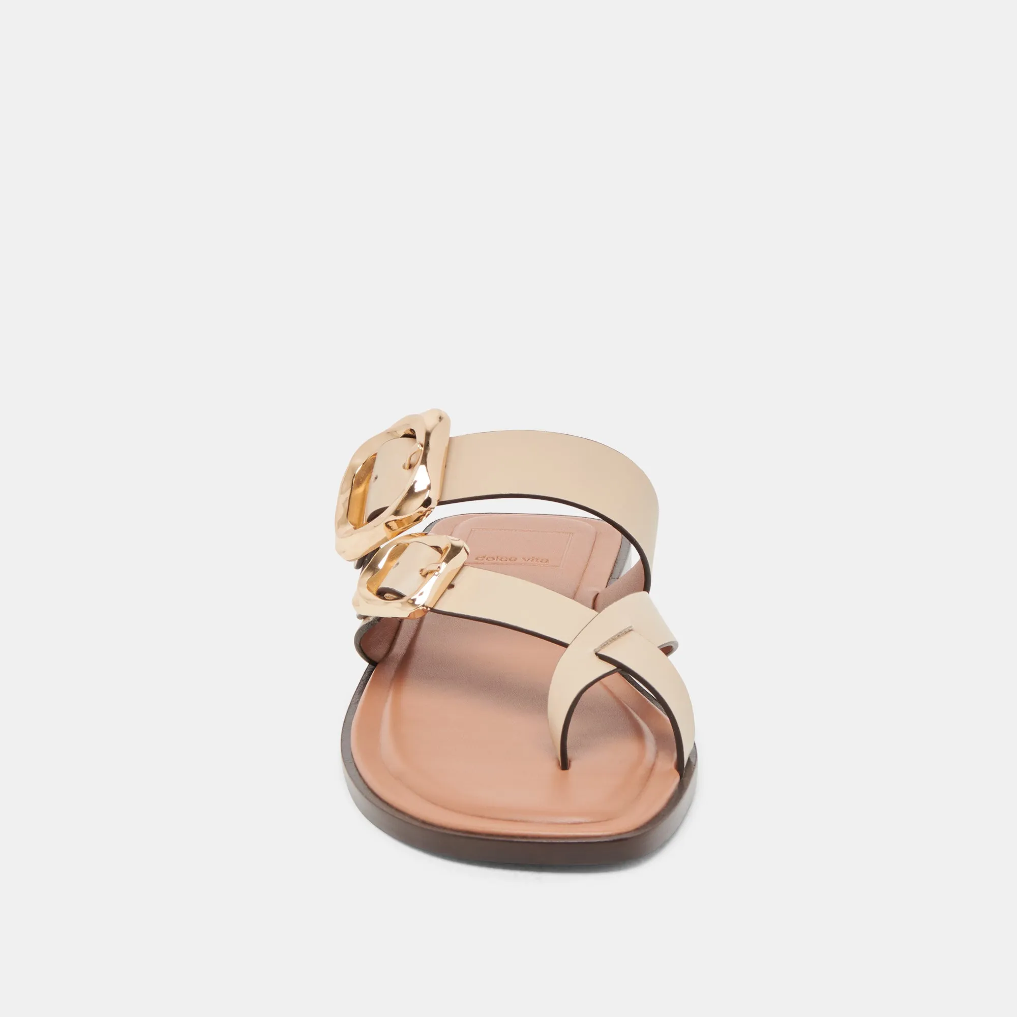 SHORE SANDALS IVORY LEATHER