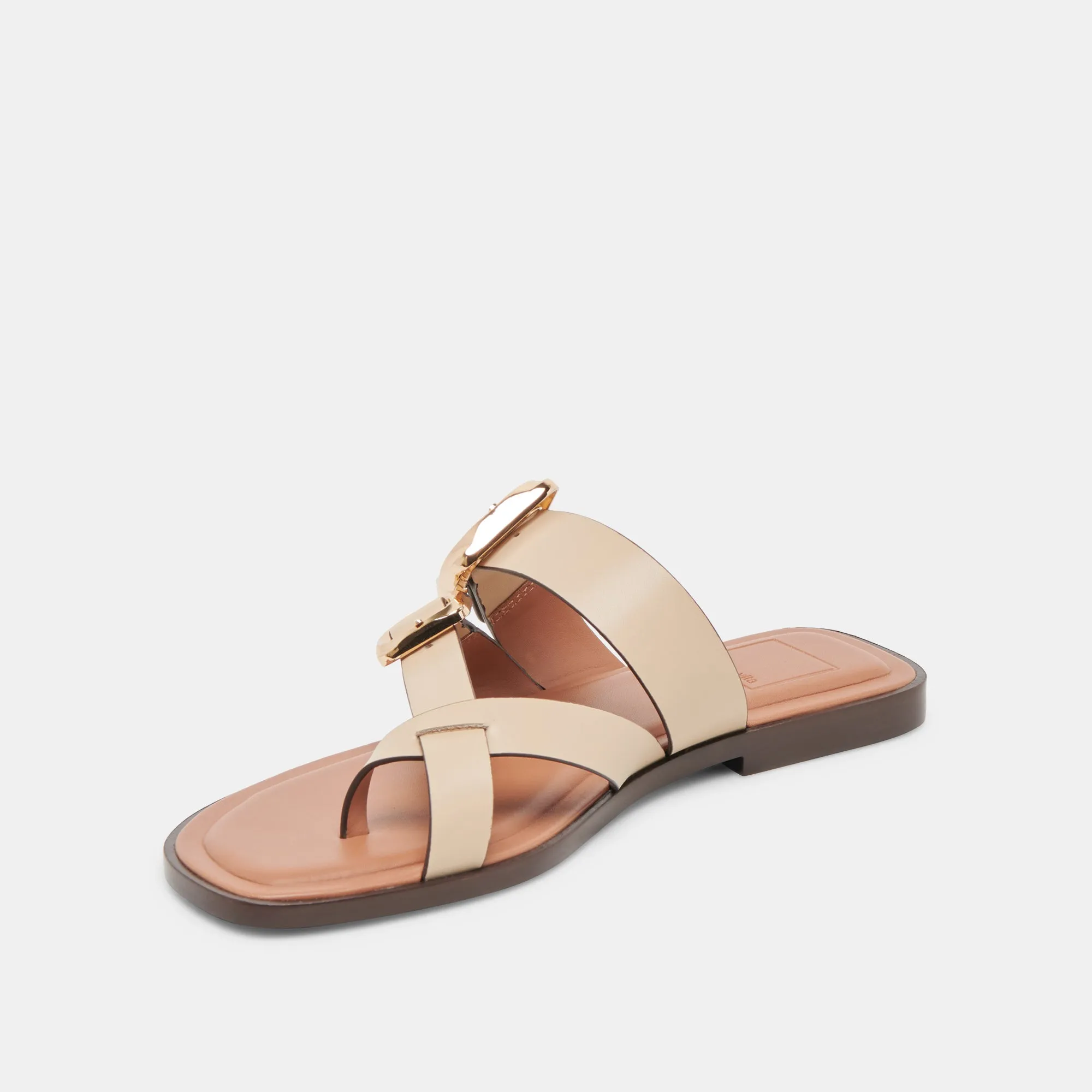 SHORE SANDALS IVORY LEATHER