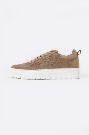 TEXTURED LEATHER SNEAKERS