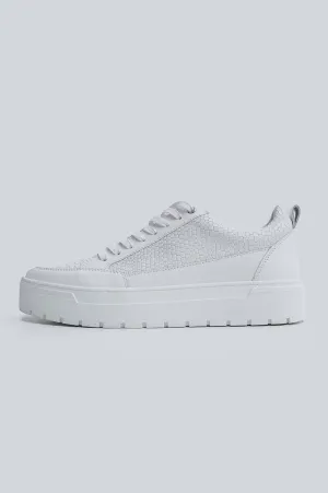 TEXTURED LEATHER SNEAKERS