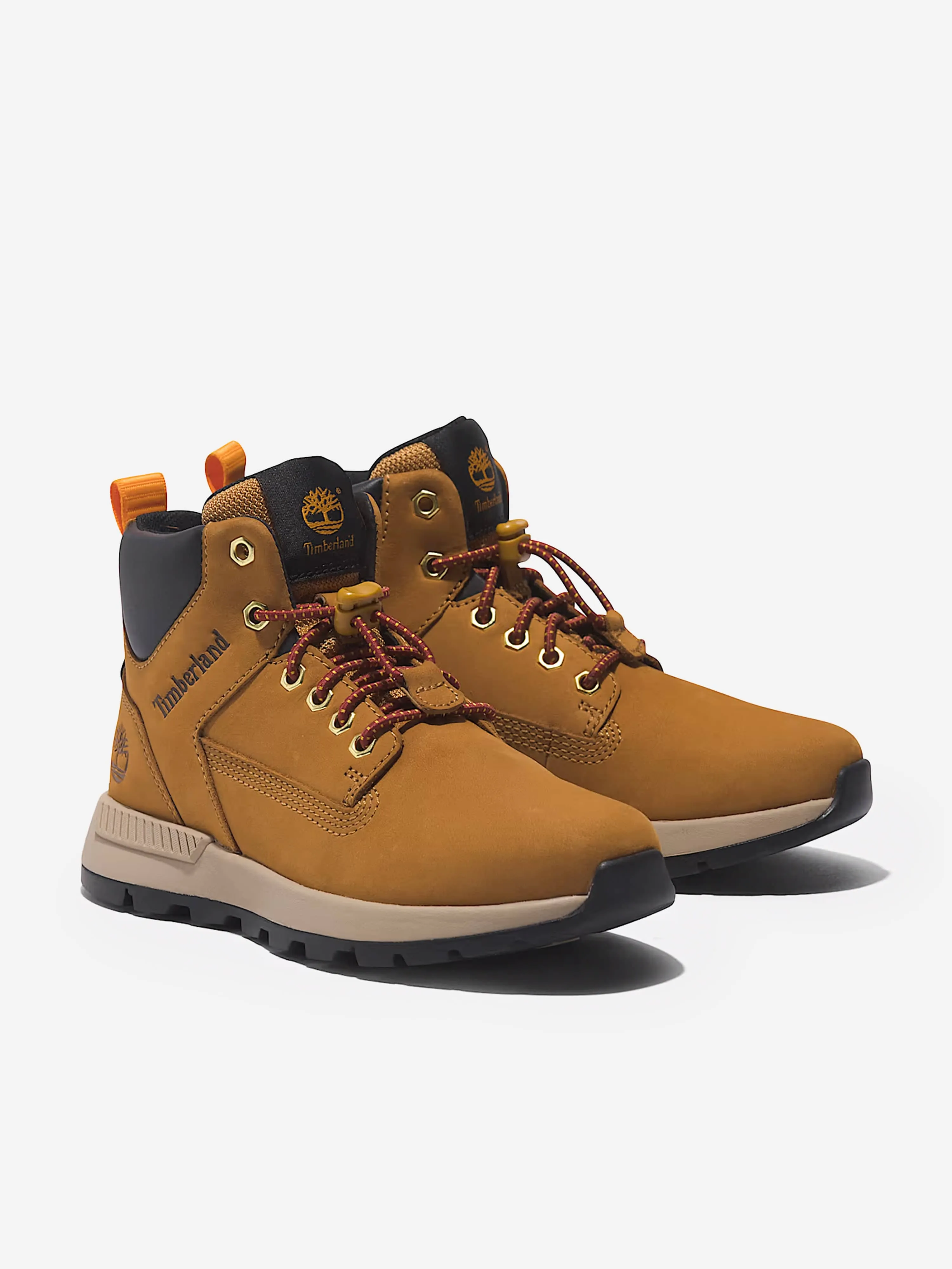 Timberland Boys Mid Lace-Up Trainers in Beige