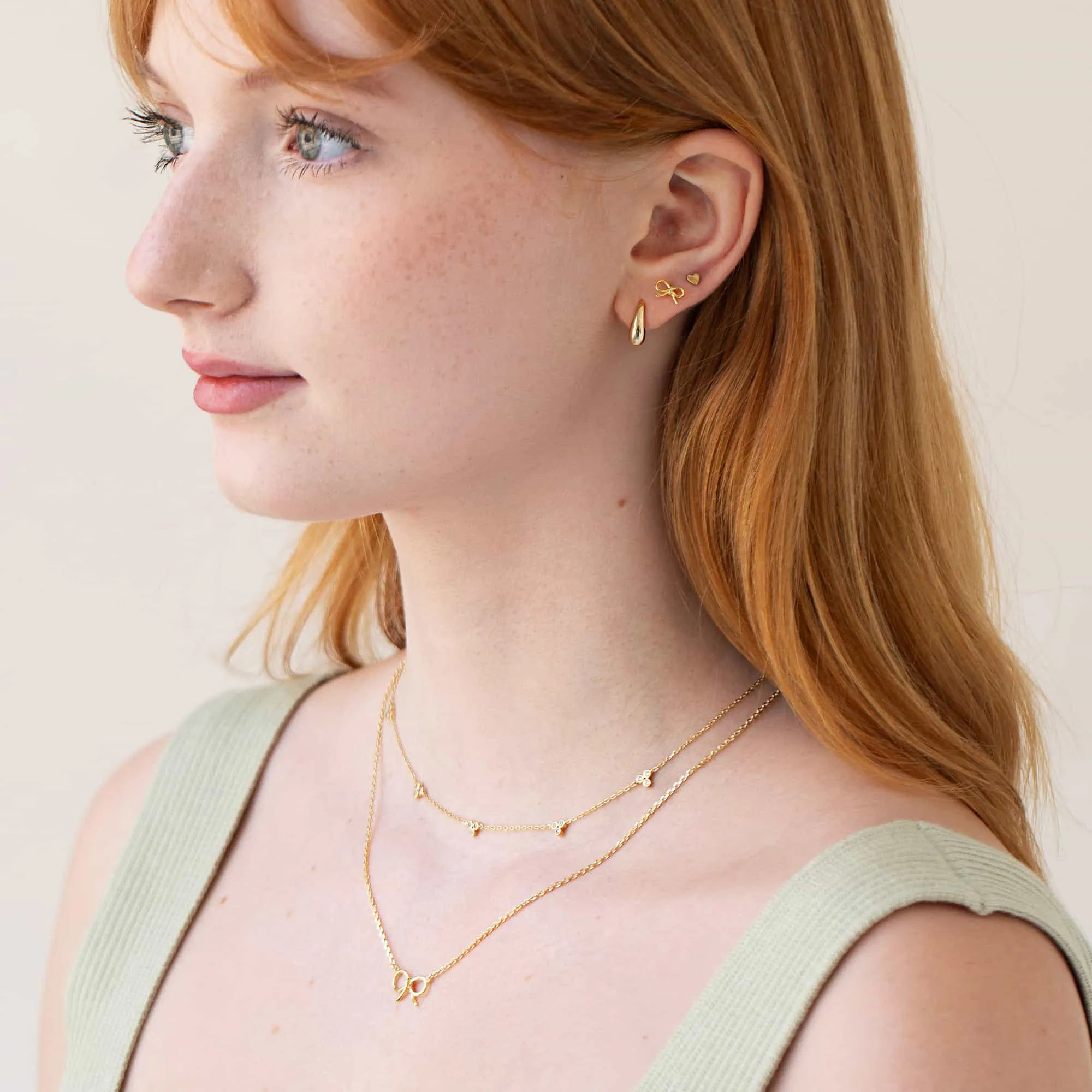 Tiny Bow Single Stud