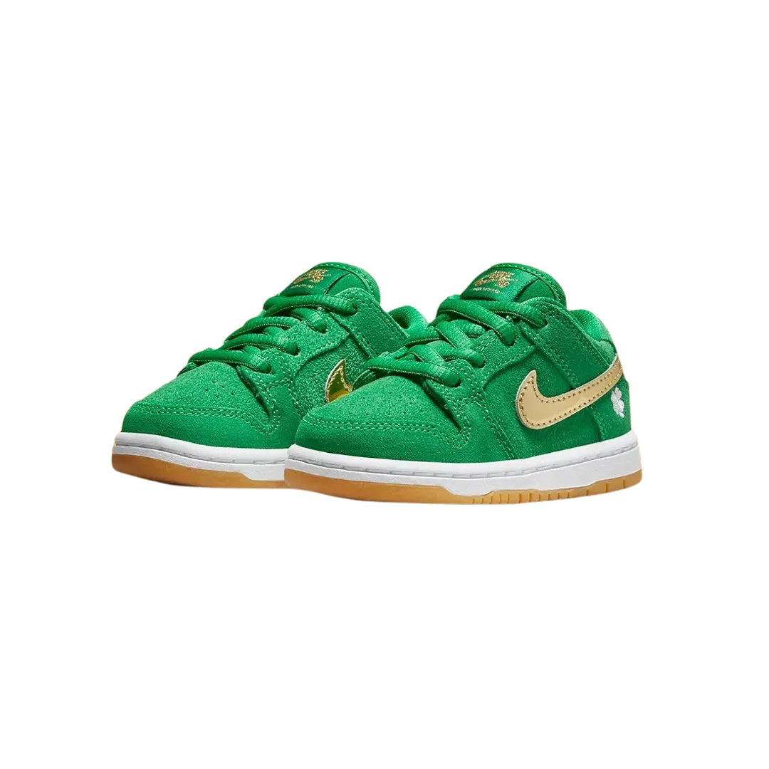 Toddler Nike SB Dunk Low TD St Patrick's Day (TD) Lucky Green Metallic Gold Nike Dunk