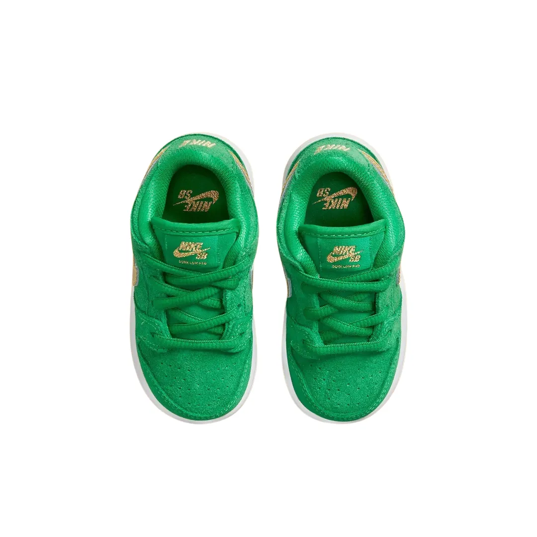 Toddler Nike SB Dunk Low TD St Patrick's Day (TD) Lucky Green Metallic Gold Nike Dunk