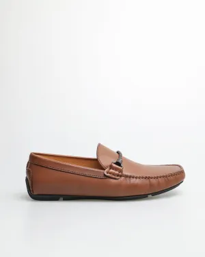 Tomaz C456 Men's Buckle Moccasins (Brown)