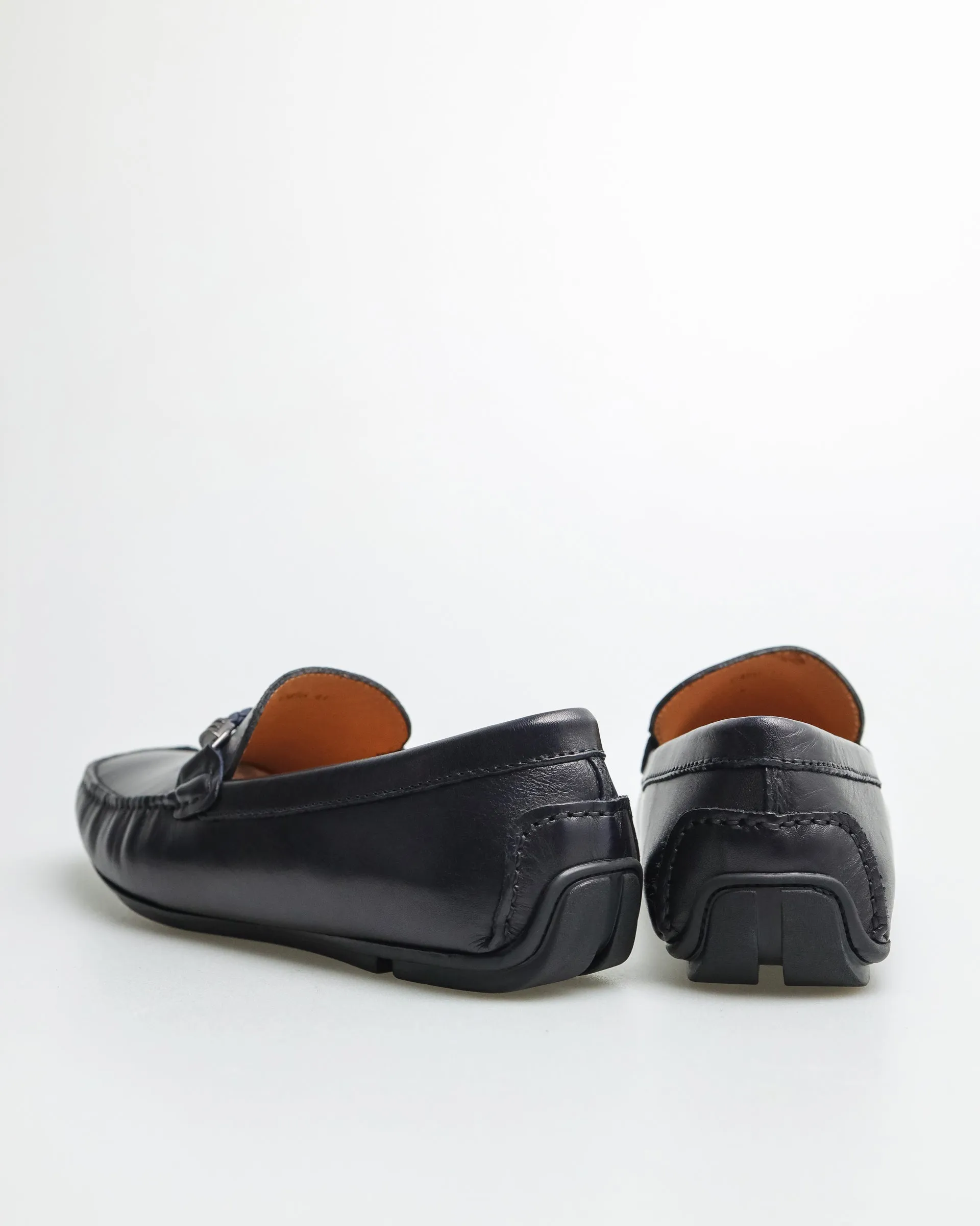 Tomaz C456 Men's Buckle Moccasins (Navy)