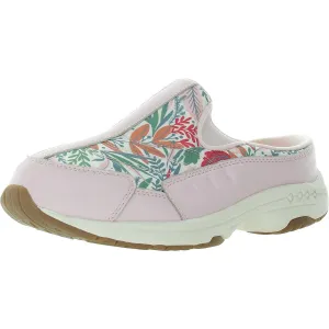 Travel Time 707 Womens Floral Print Leather Slip-On Sneakers
