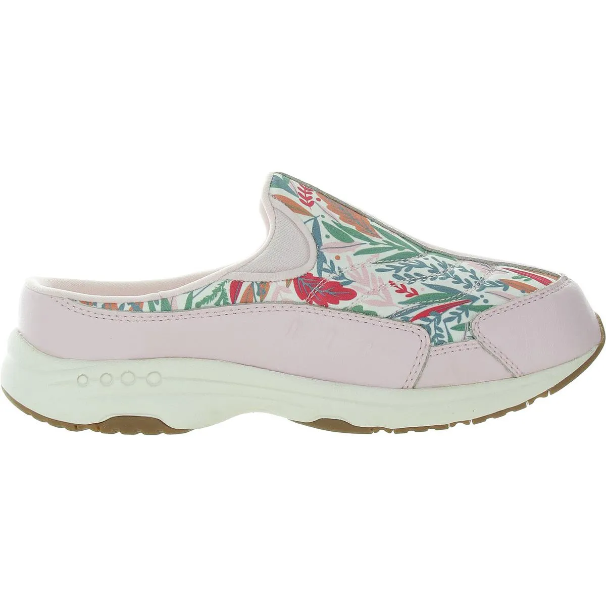 Travel Time 707 Womens Floral Print Leather Slip-On Sneakers