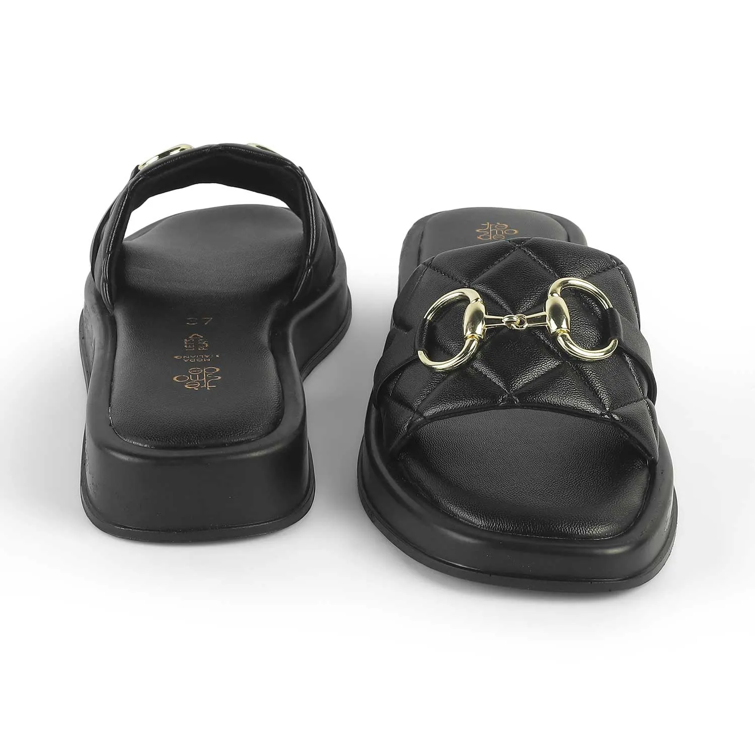Tresmode Arezzo Black Women's Casual Platform Wedges