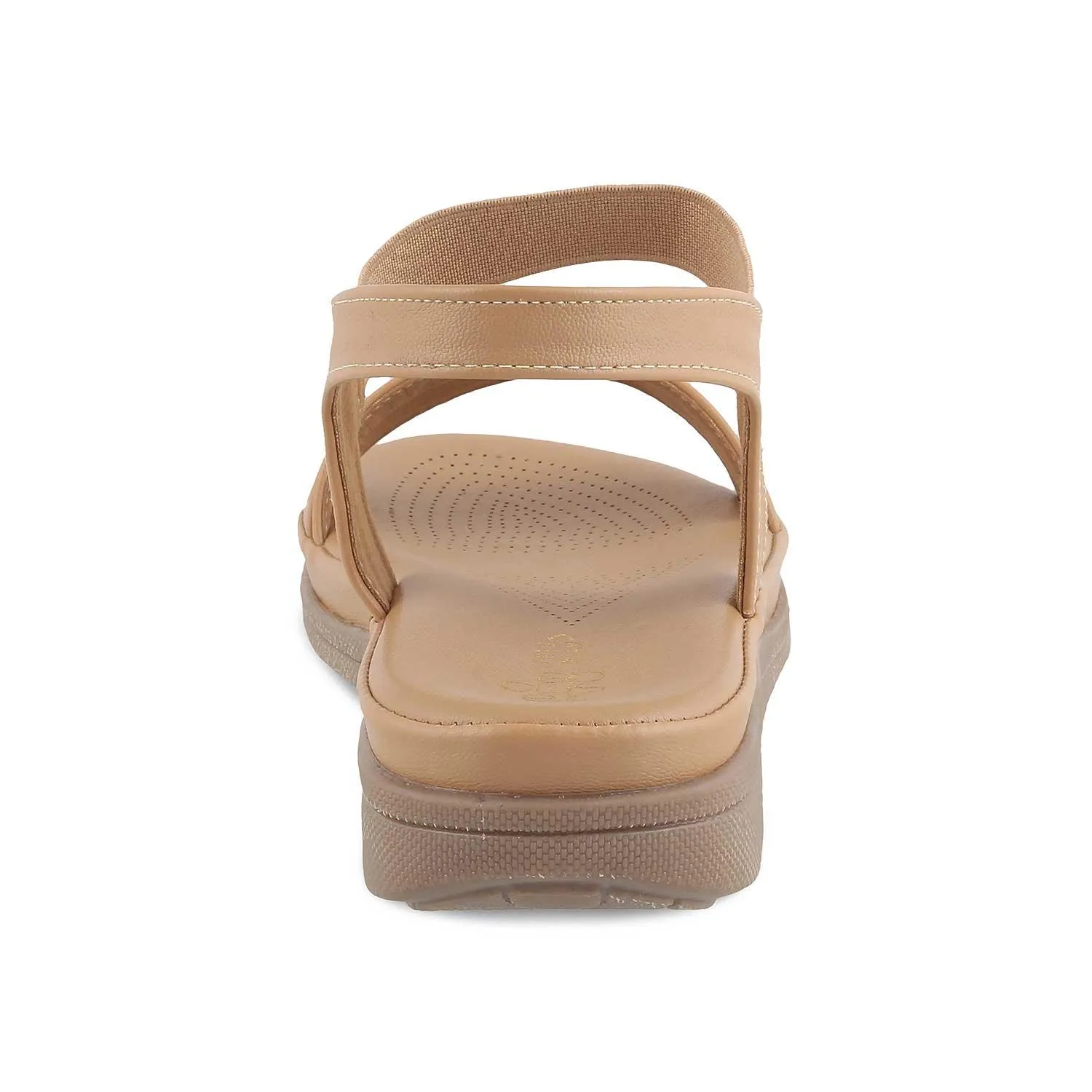 Tresmode Stepi Beige Women's Casual Platform Flats
