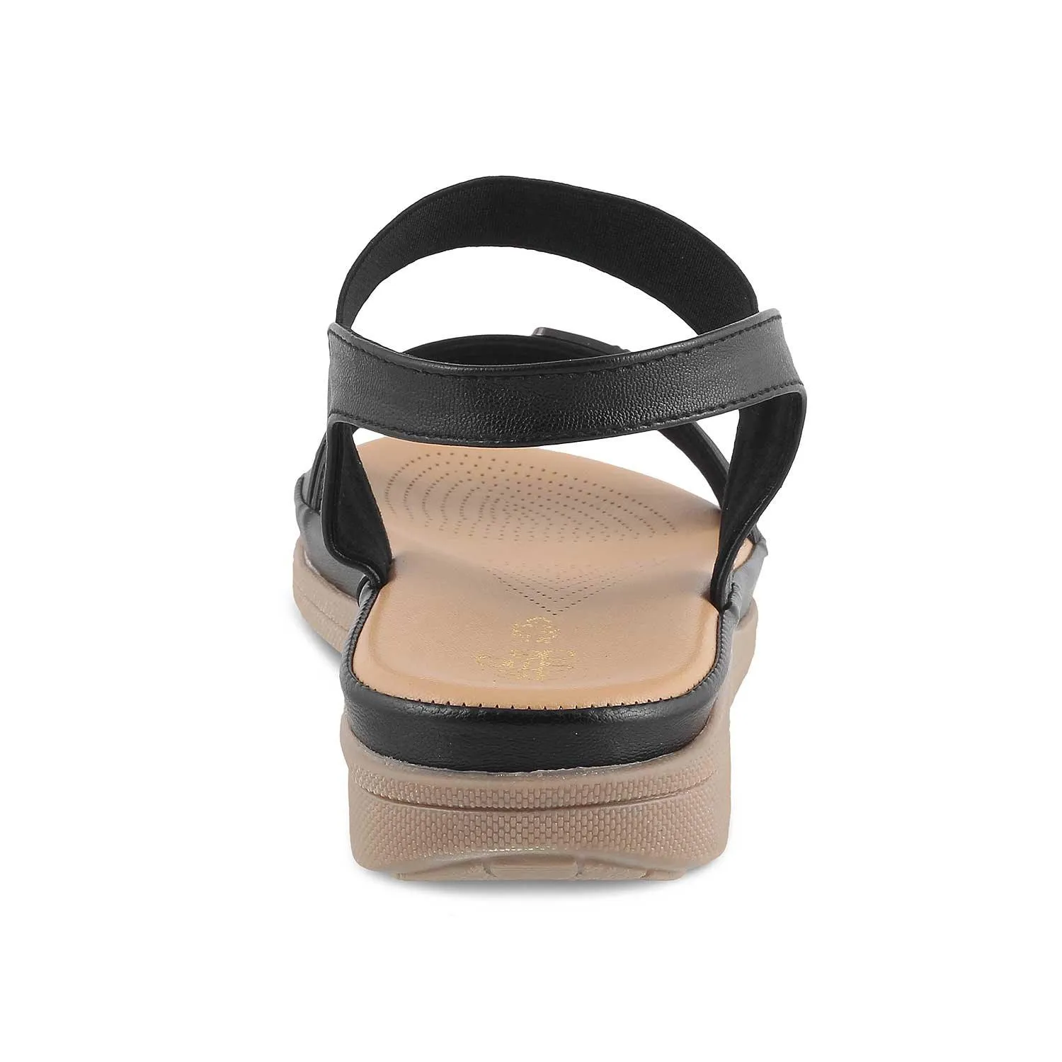 Tresmode Stepi Black Women's Casual Platform Flats