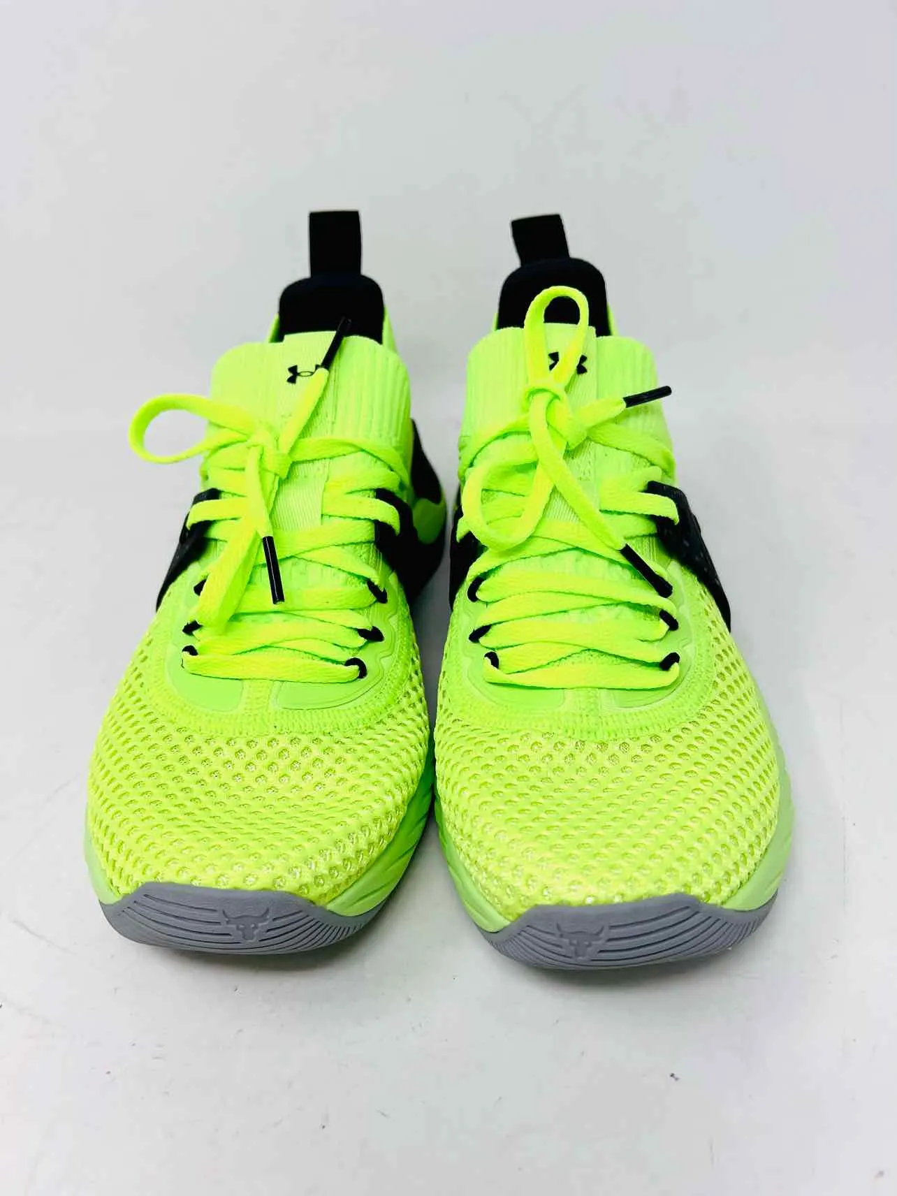 Under Armour Size 7 Neon Green/Black Lace-Up Mesh Shoes Sneakers