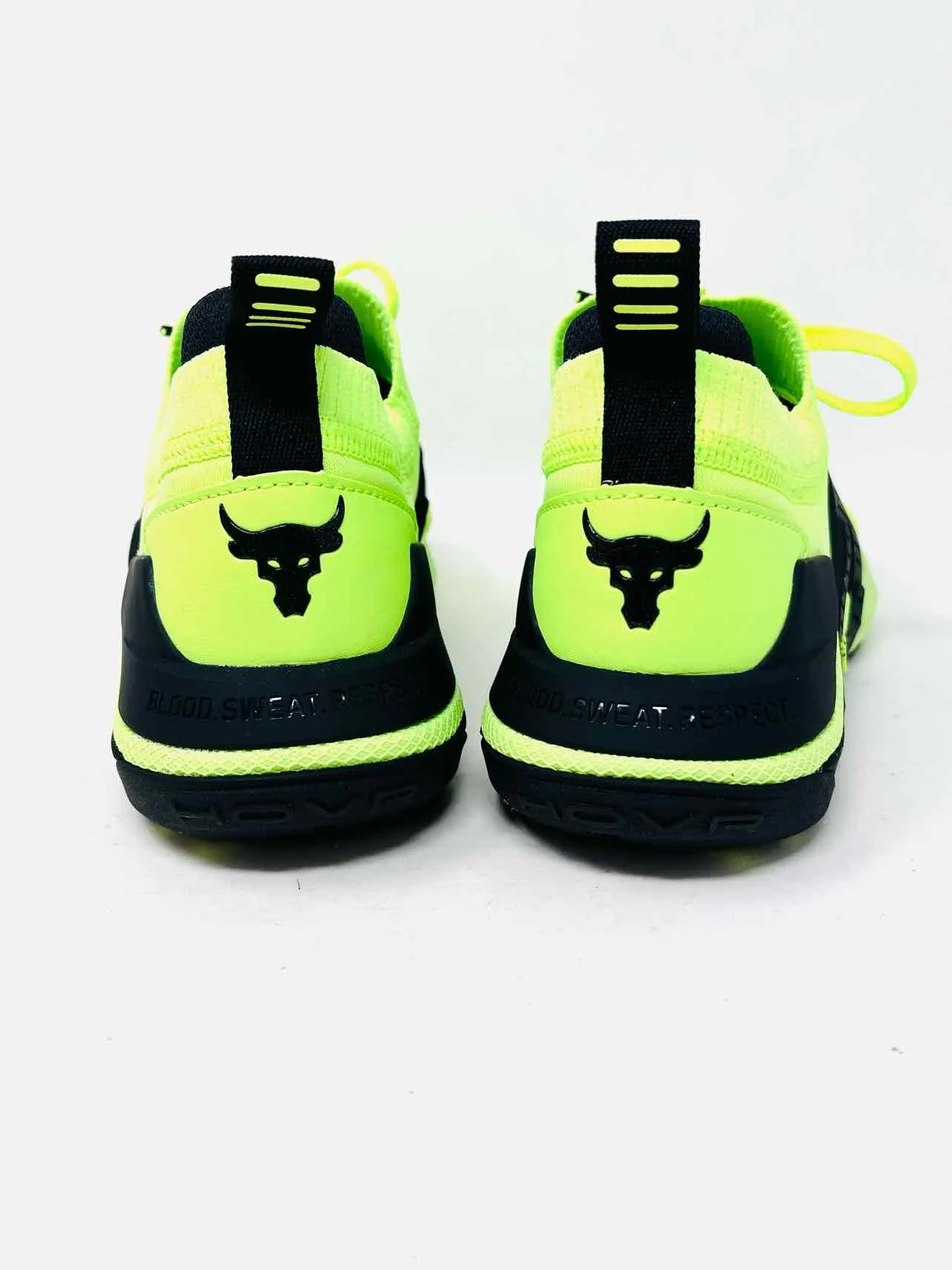 Under Armour Size 7 Neon Green/Black Lace-Up Mesh Shoes Sneakers
