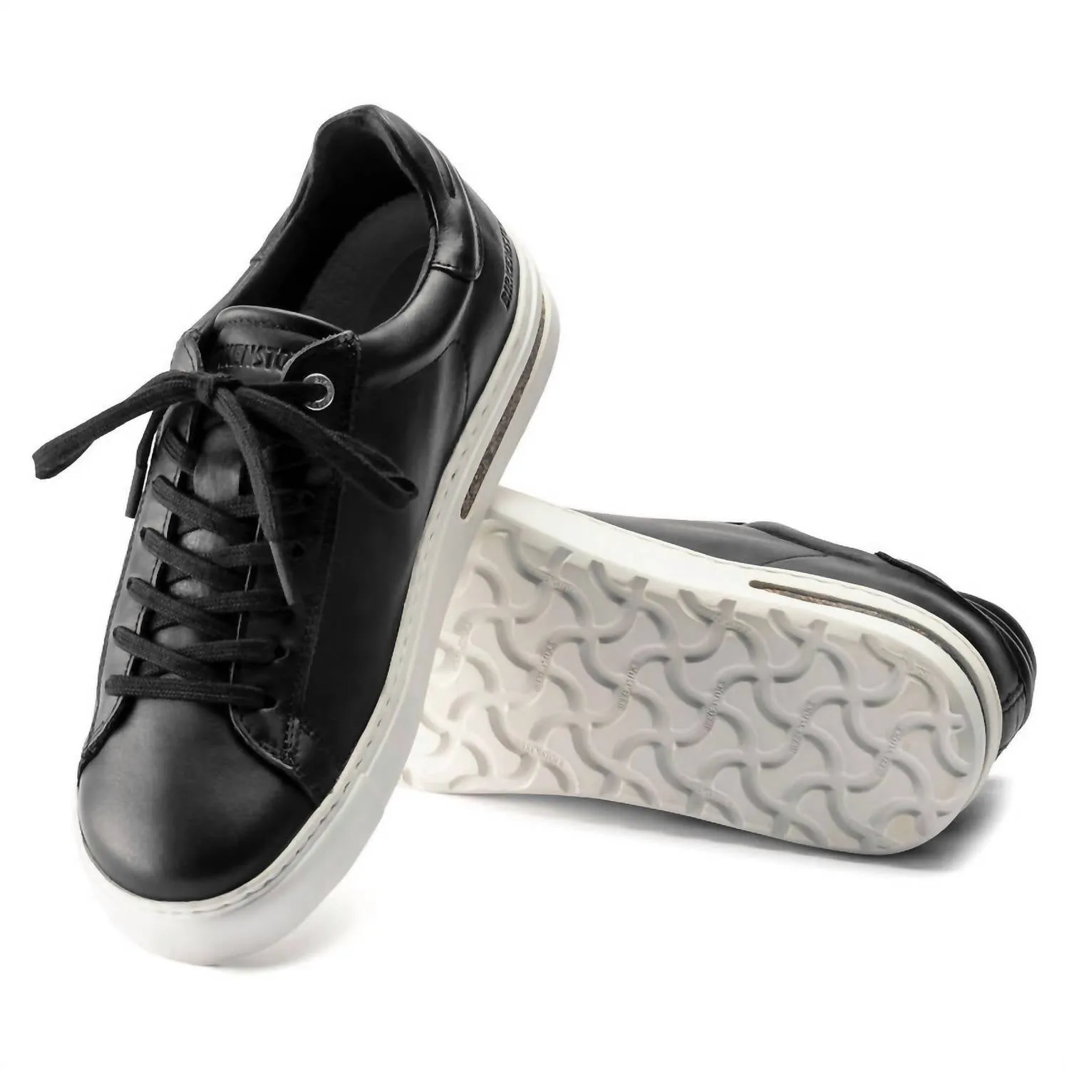 Unisex Bend Low Leather Sneakers - Regular Fit In Black
