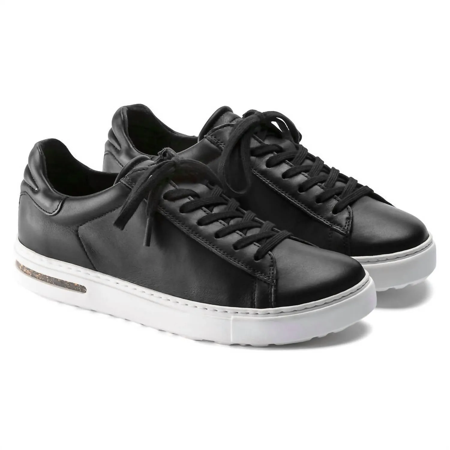 Unisex Bend Low Leather Sneakers - Regular Fit In Black