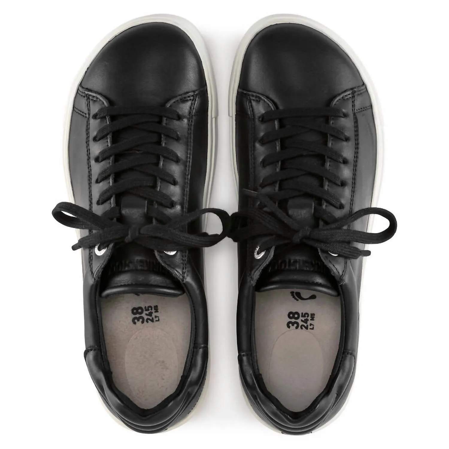 Unisex Bend Low Leather Sneakers - Regular Fit In Black