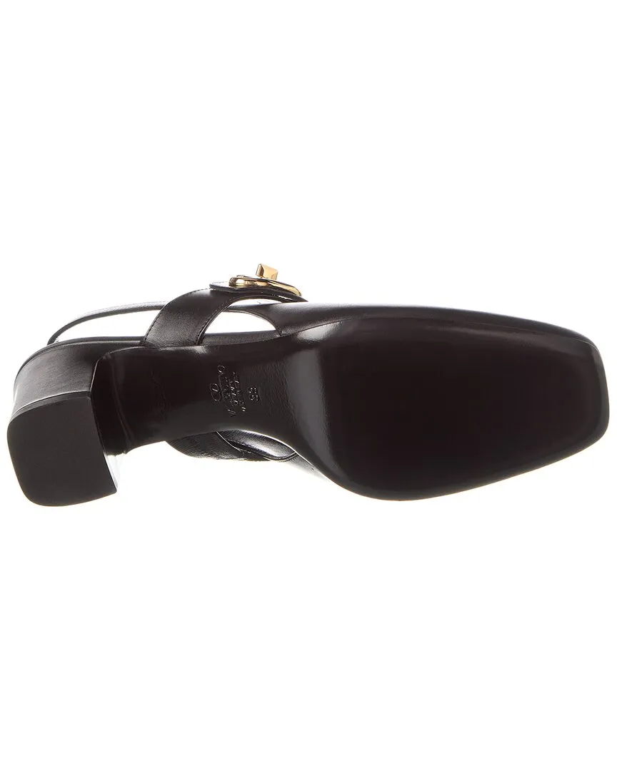 Valentino VLogo Signature 60 Leather Slingback Pump