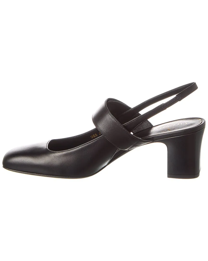 Valentino VLogo Signature 60 Leather Slingback Pump