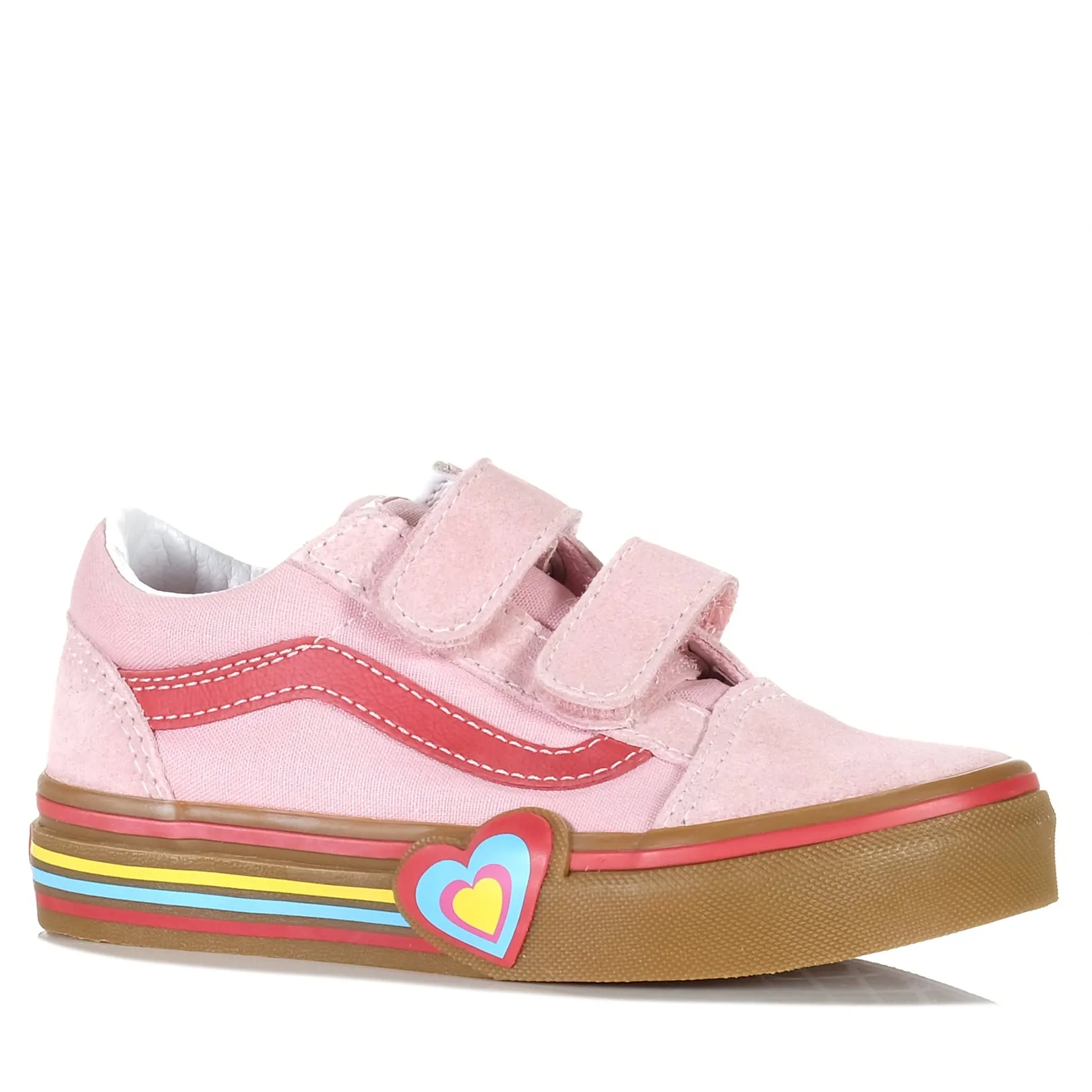 Vans Old Skool V Heart Pink/Multi Shoes_Vans