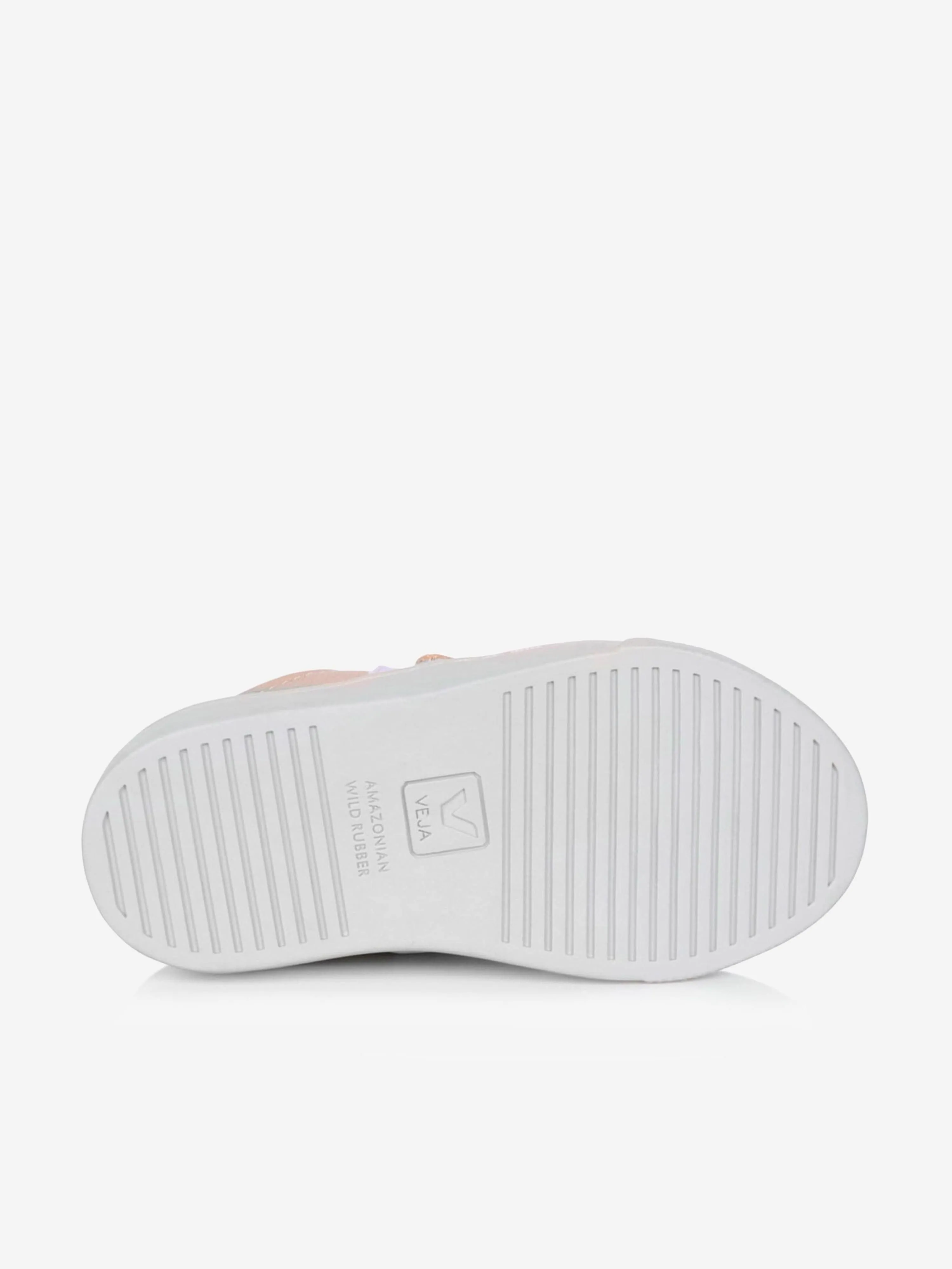 Veja Girls Small Esplar Velcro Trainers in Gold
