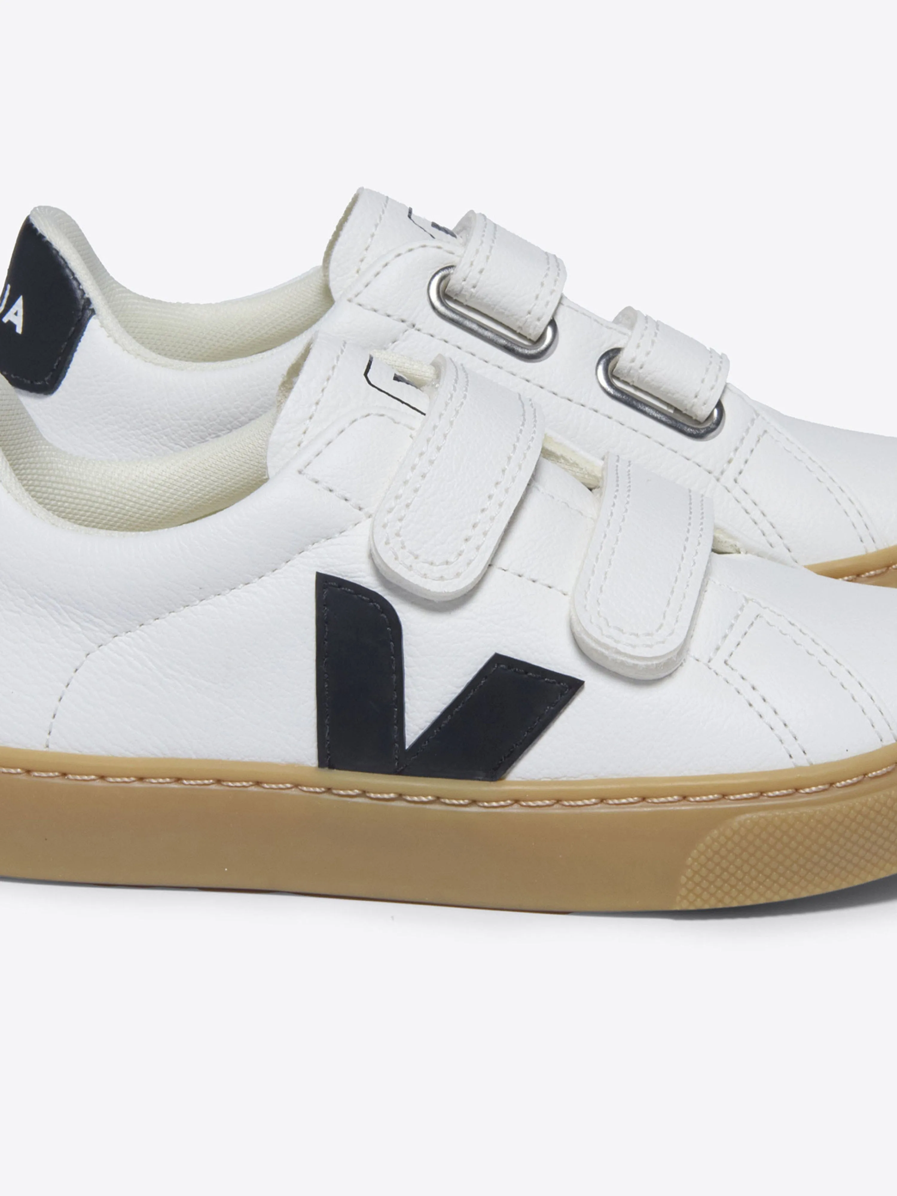 Veja Kids Esplar ChromeFree Leather Trainers in White