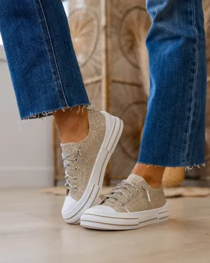 Very G Aman Glitter Sneakers - Gold