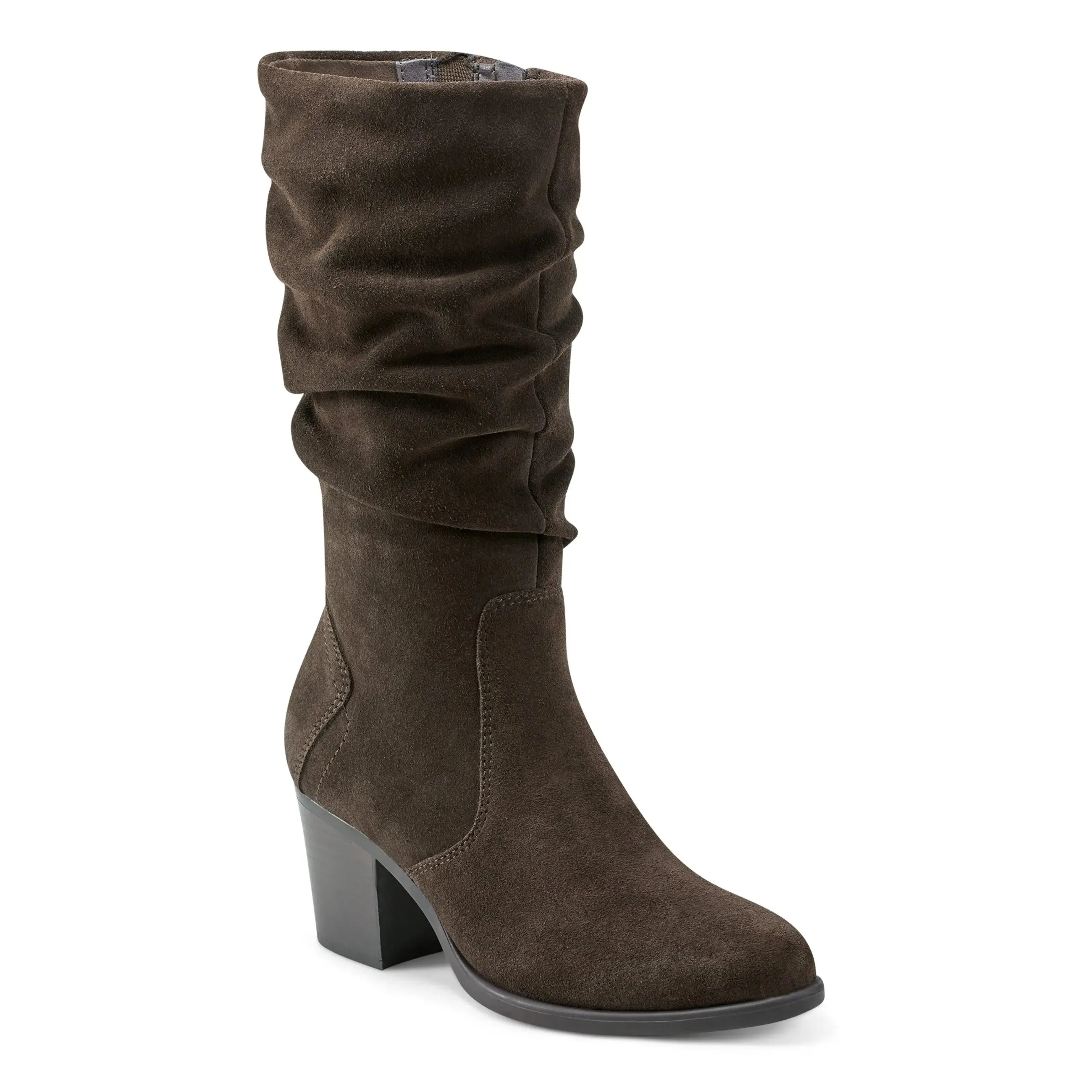 Vine Block Heel Almond Toe Casual Boots