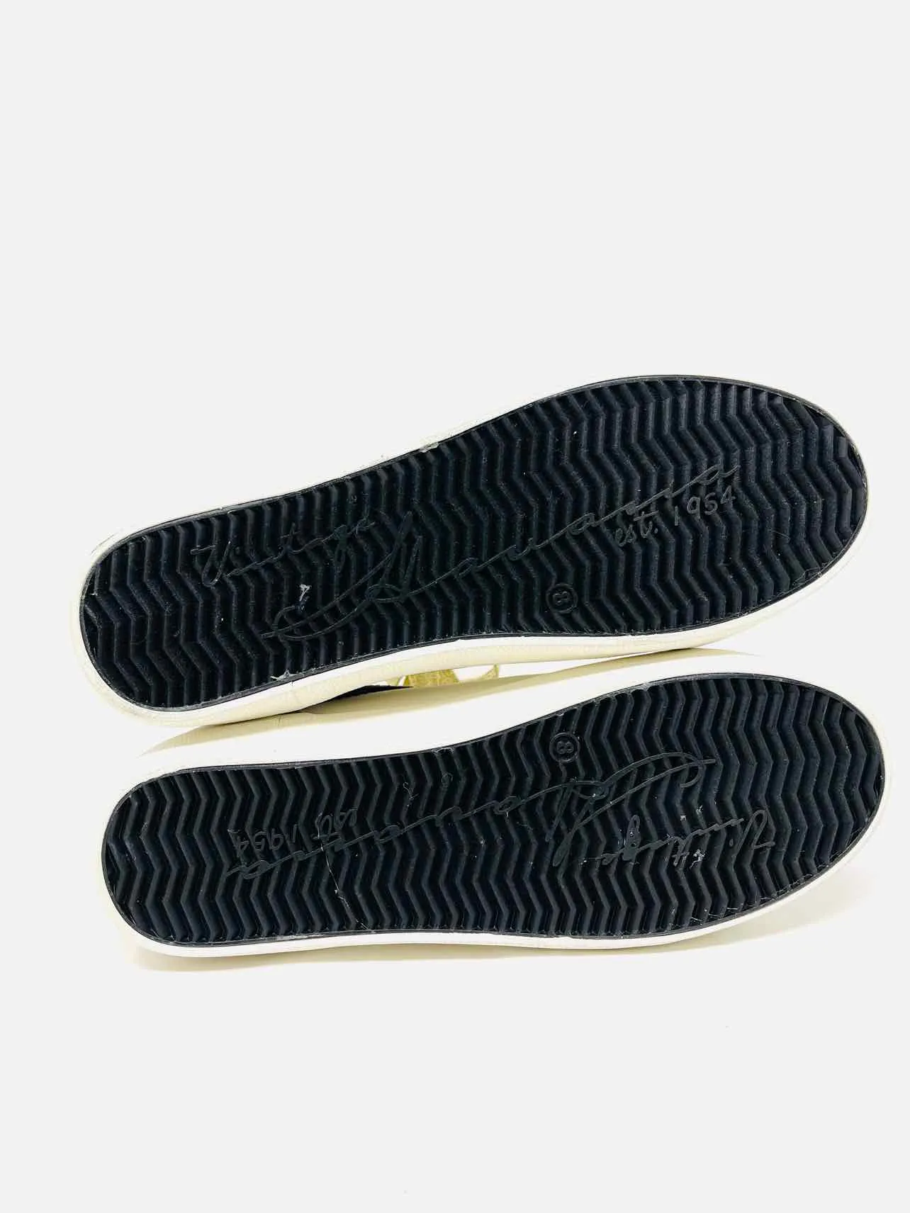 Vintage Havana Size 8 Wh/Pk/Gld Lace-Up Leather Shoes Sneakers