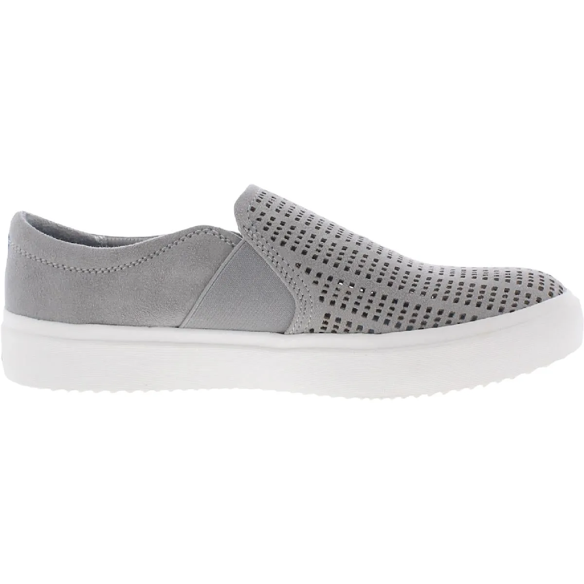 Wander Womens Perforated Faux Suede Slip-On Sneakers