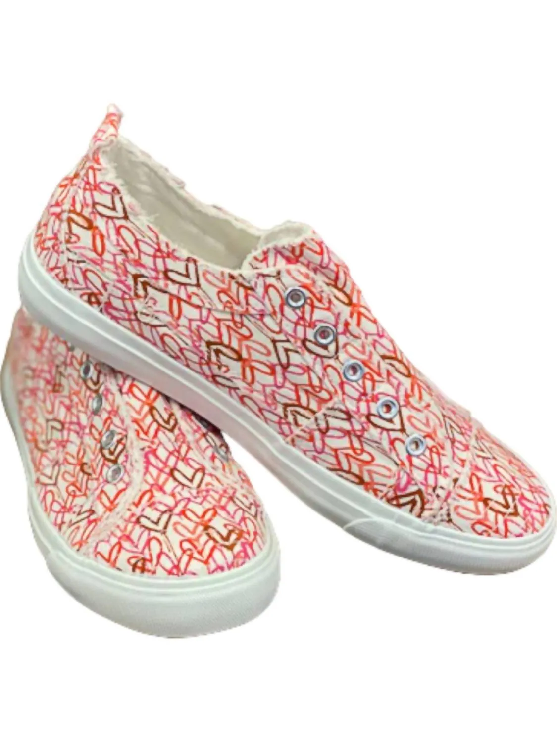 Women's Babalu Heart Slip On Shoes In Pink