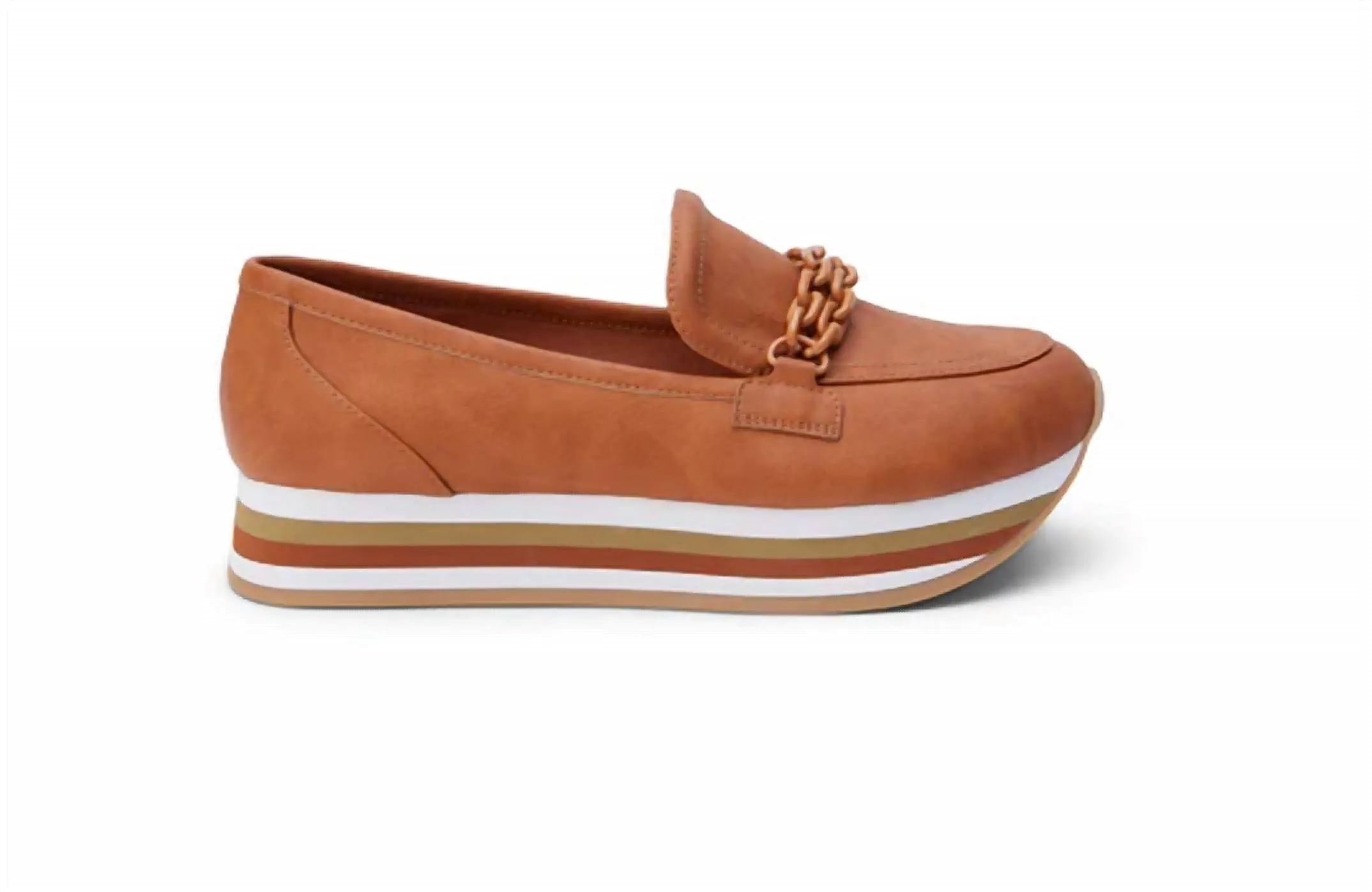 Women's Carleen Platform Loafer Shoes In Cognac