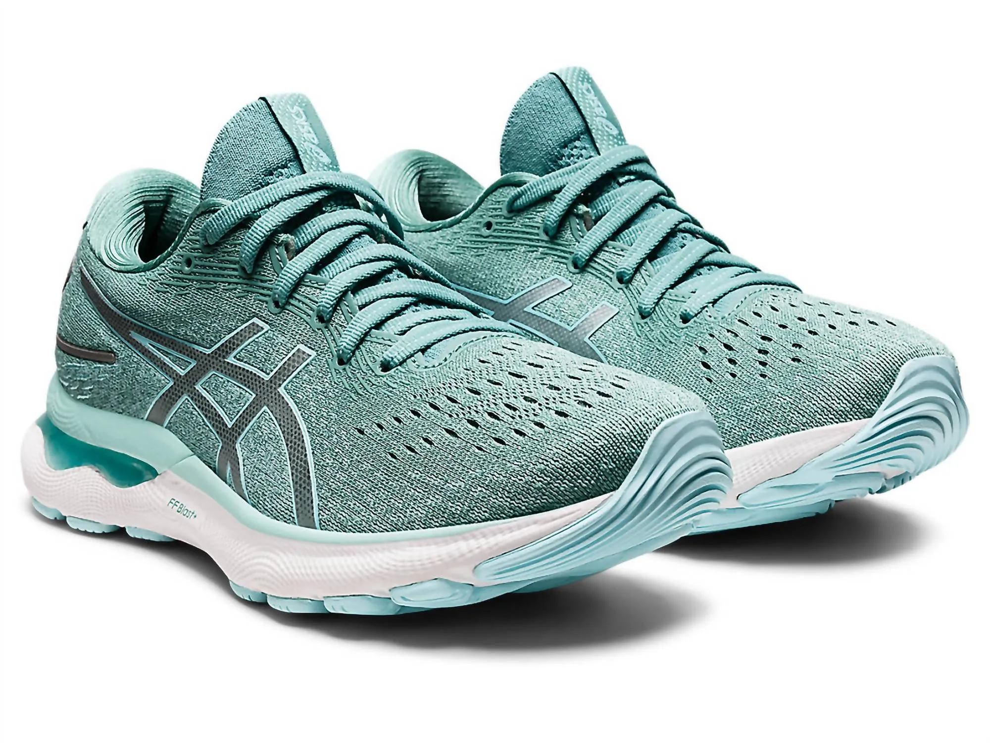 Women’S Gel-Nimbus 24 Running Shoes In Sage/clear Blue