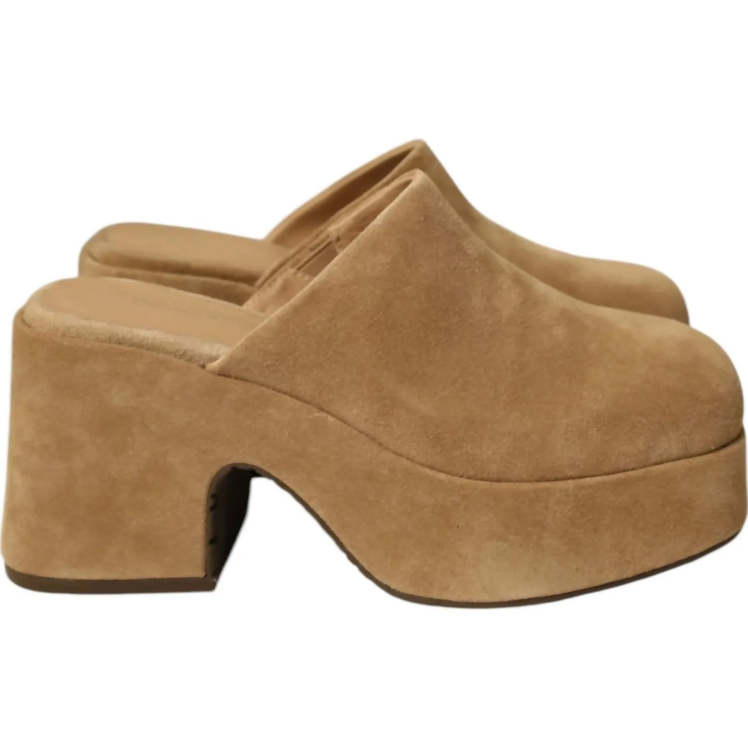 Women's Hedia High Clog Shoes In Latte