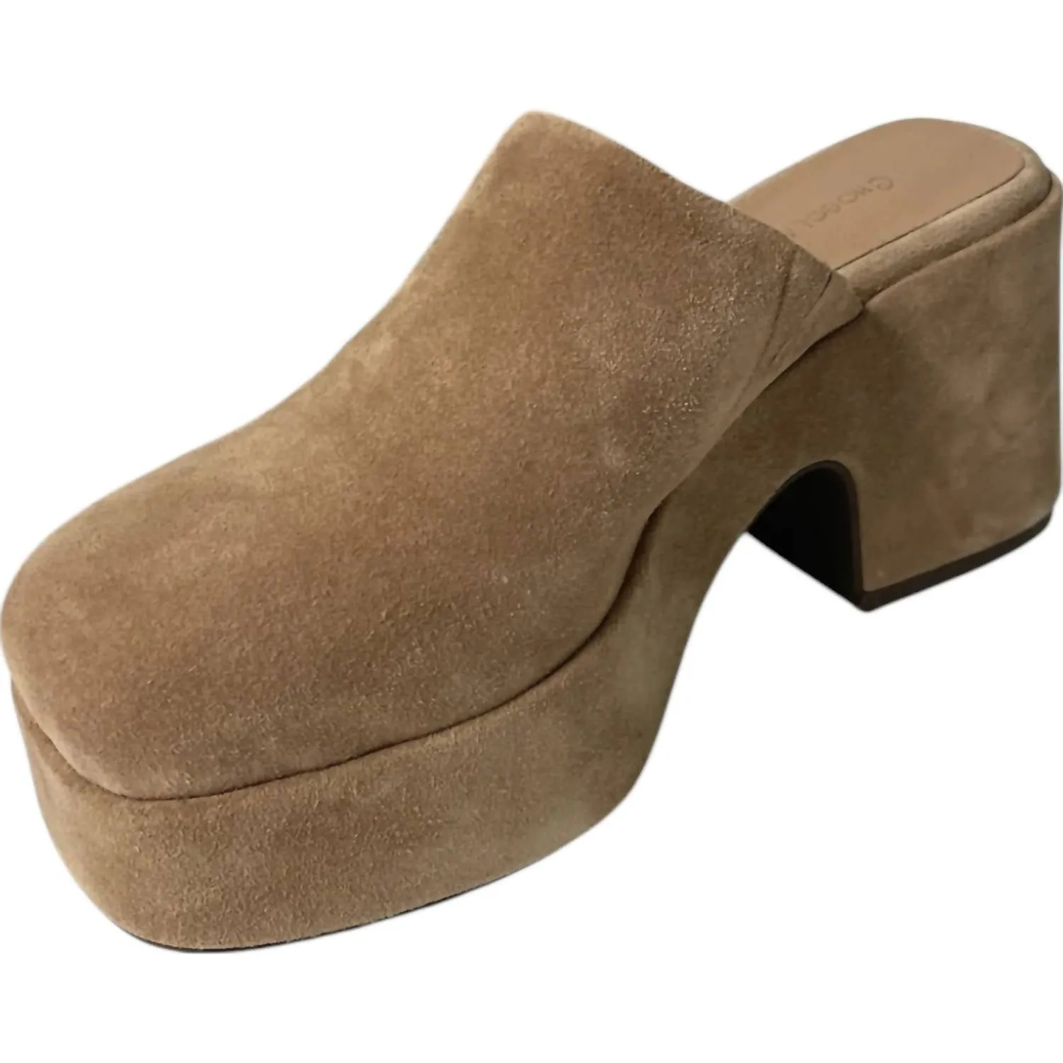 Women's Hedia High Clog Shoes In Latte