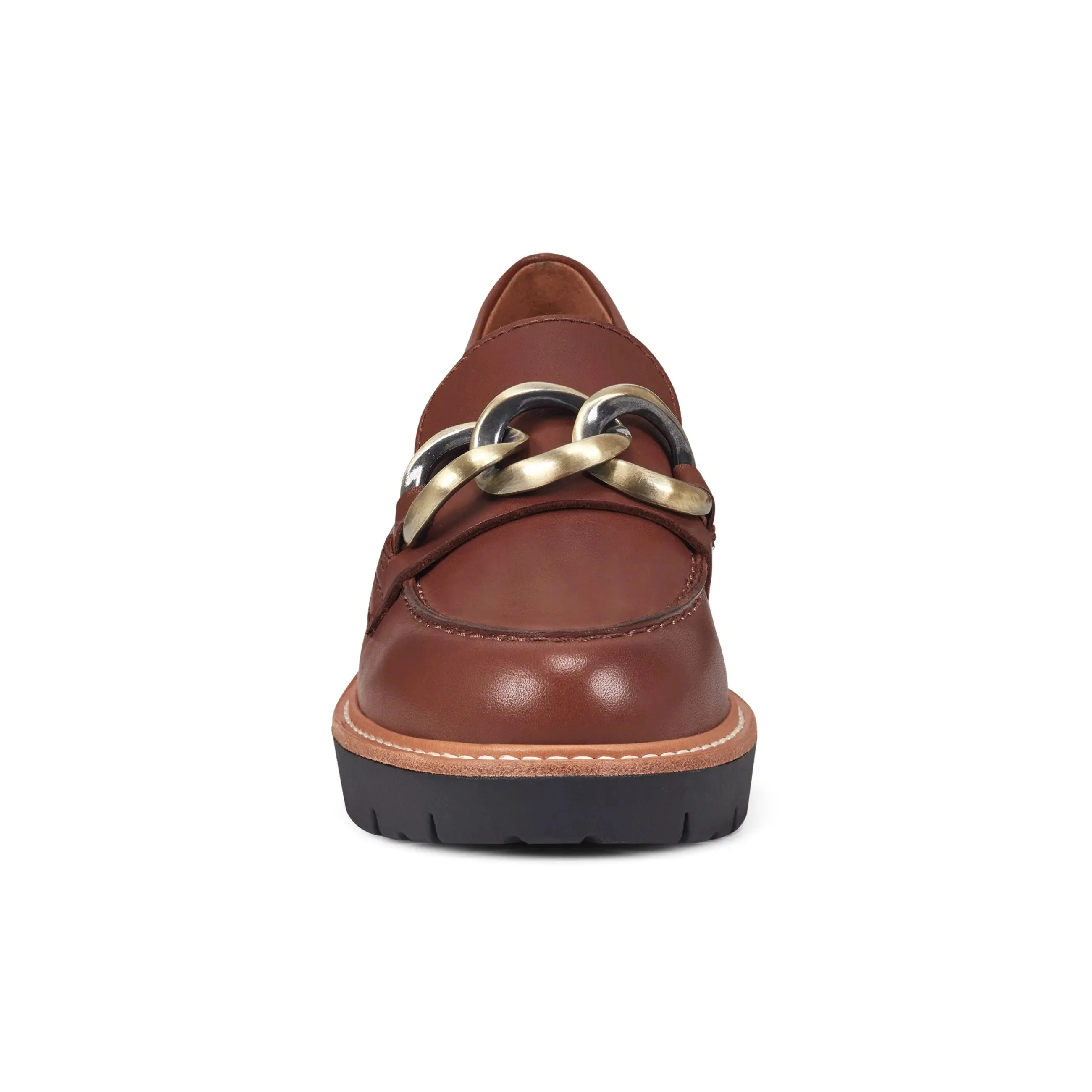 Zalor Round Toe Lug Sole Casual Slip-on Loafers